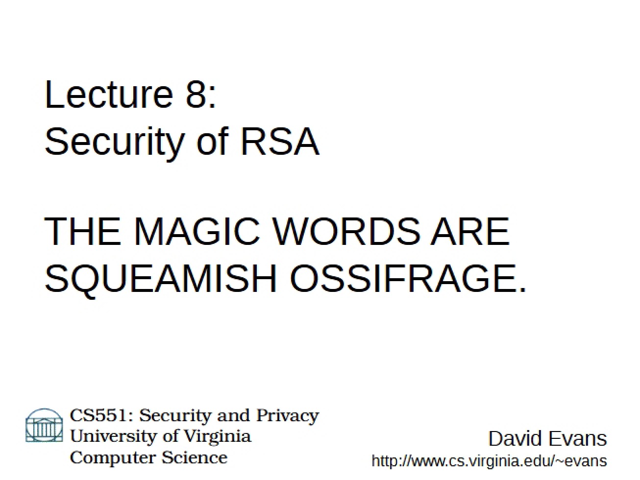 RSA Security Analysis