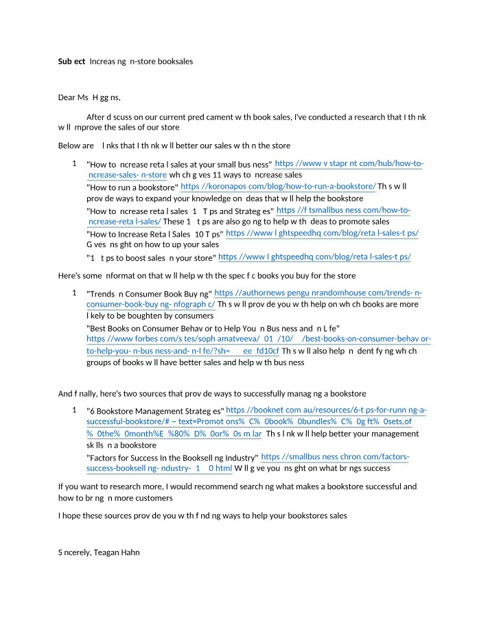Writing Assignment for Chapter 8
