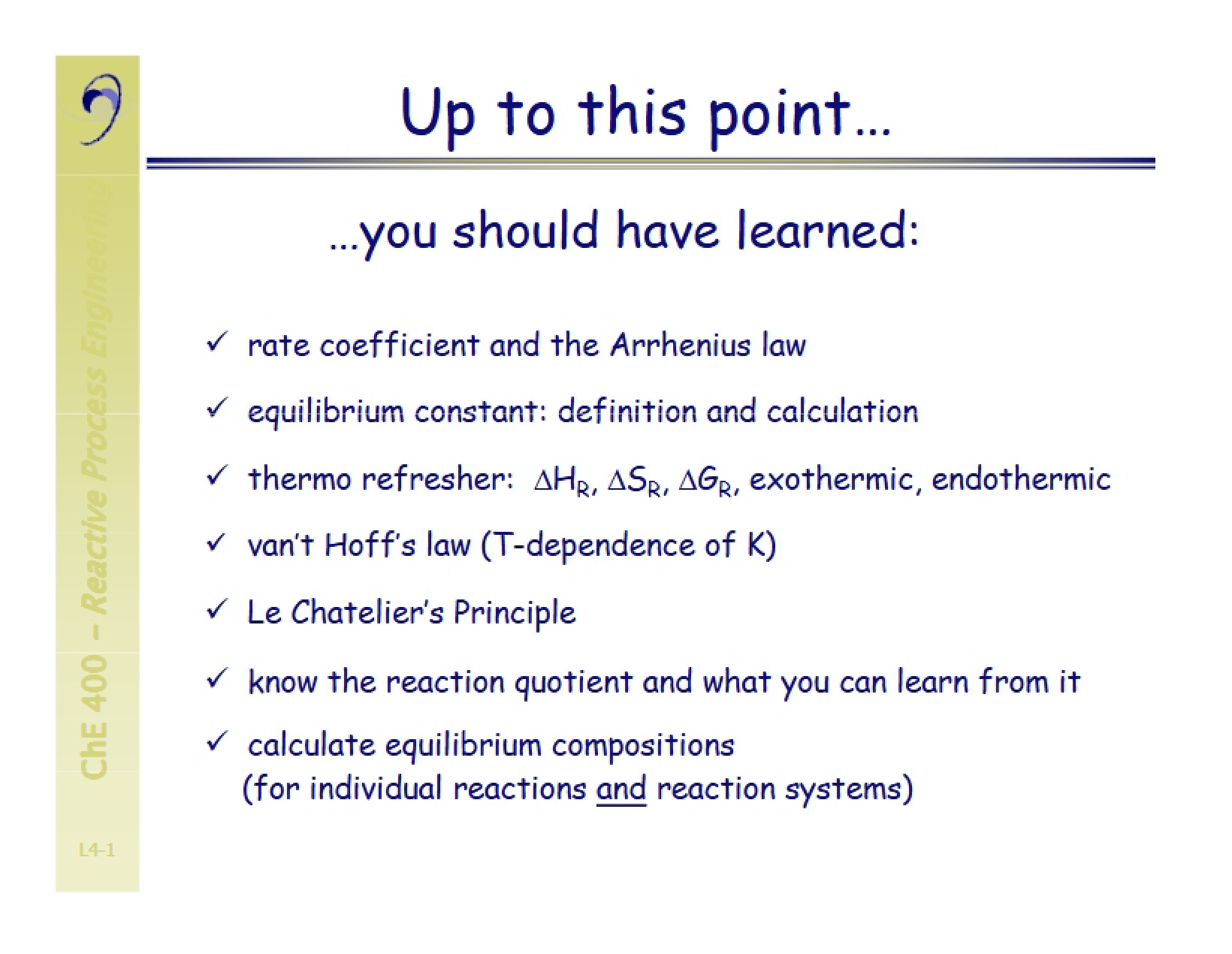 Class Notes for Reactive Engineering