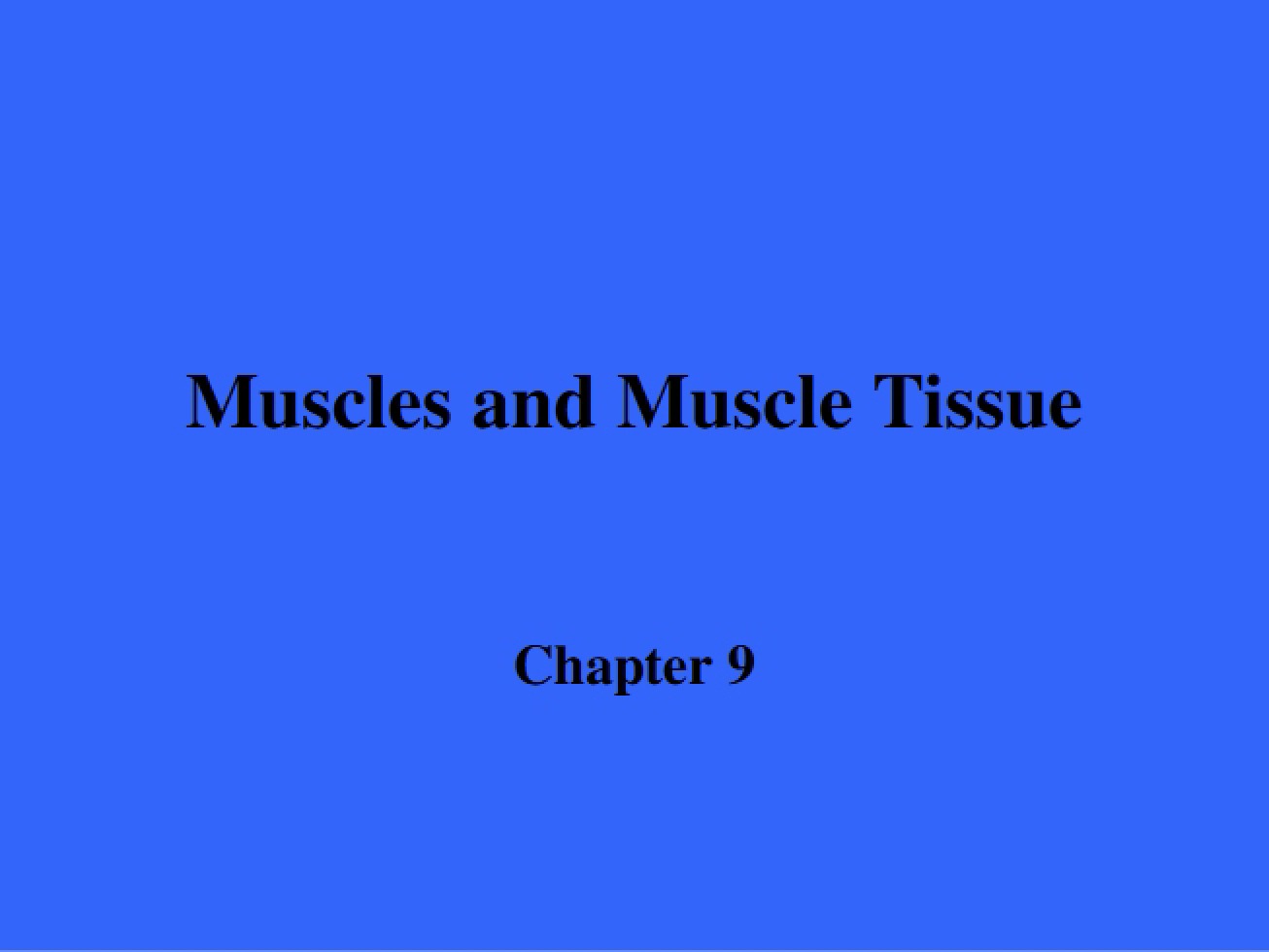 Tissue of Muscles