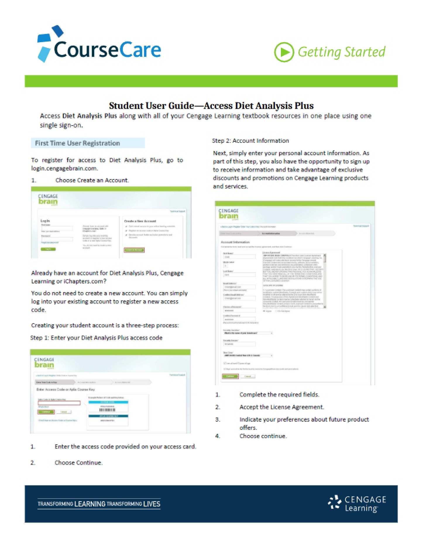 Diet Analysis Plus User Guide for Students