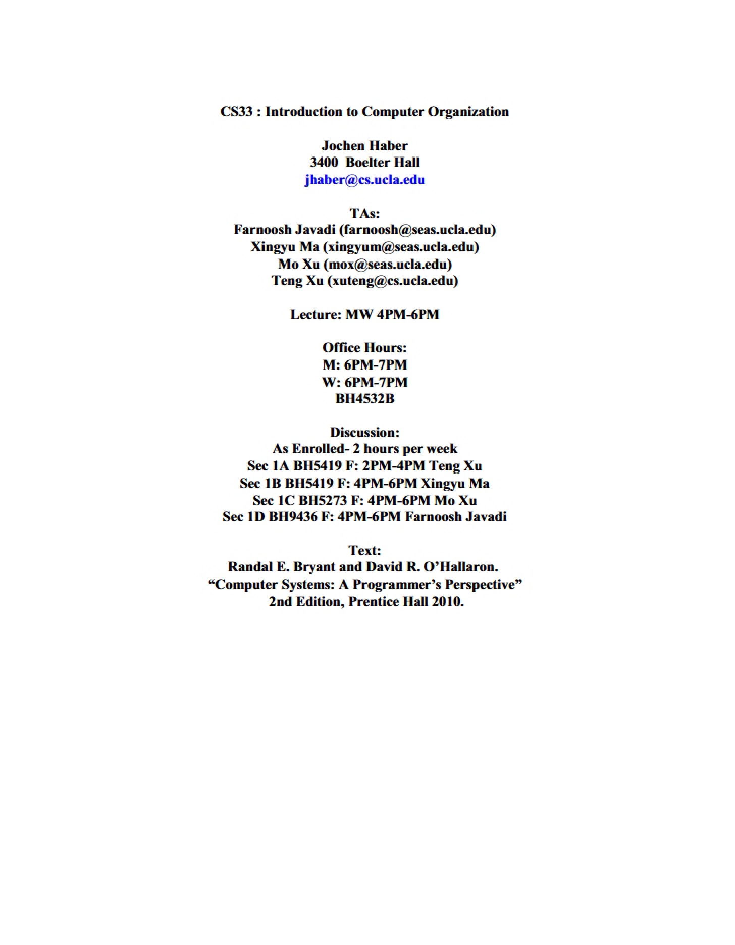 Lectures Five and Six