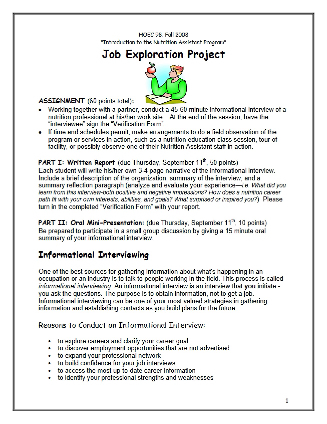 Project on Job Exploration