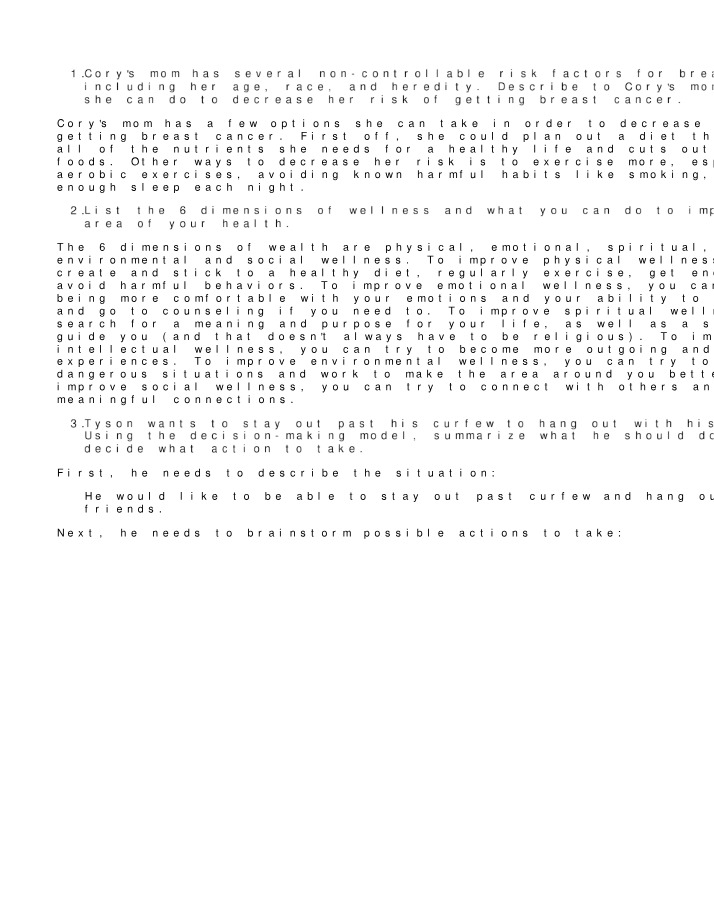 Essay Portion - Unit 1 Exam