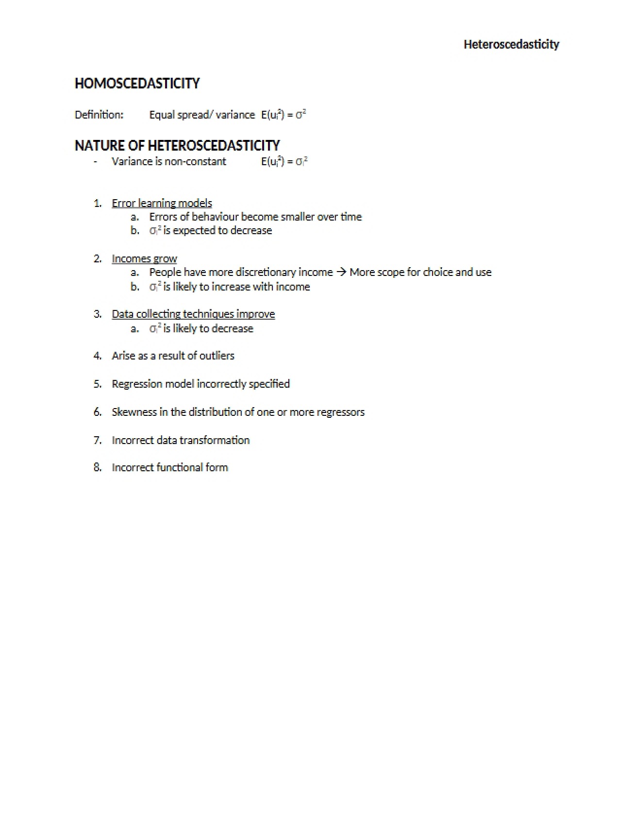 Homoscedasticity Topic