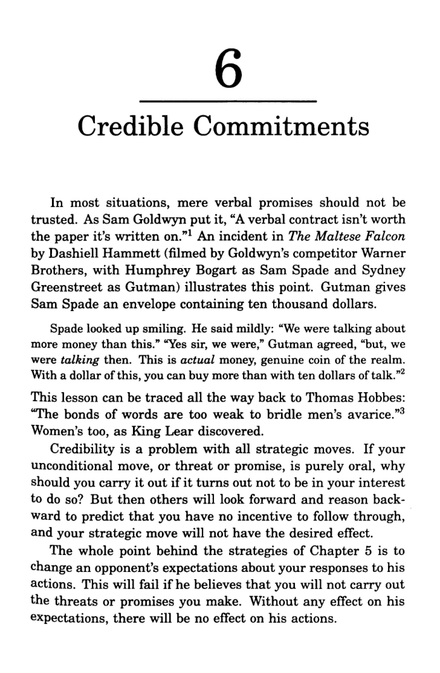 Commitments of Credibility