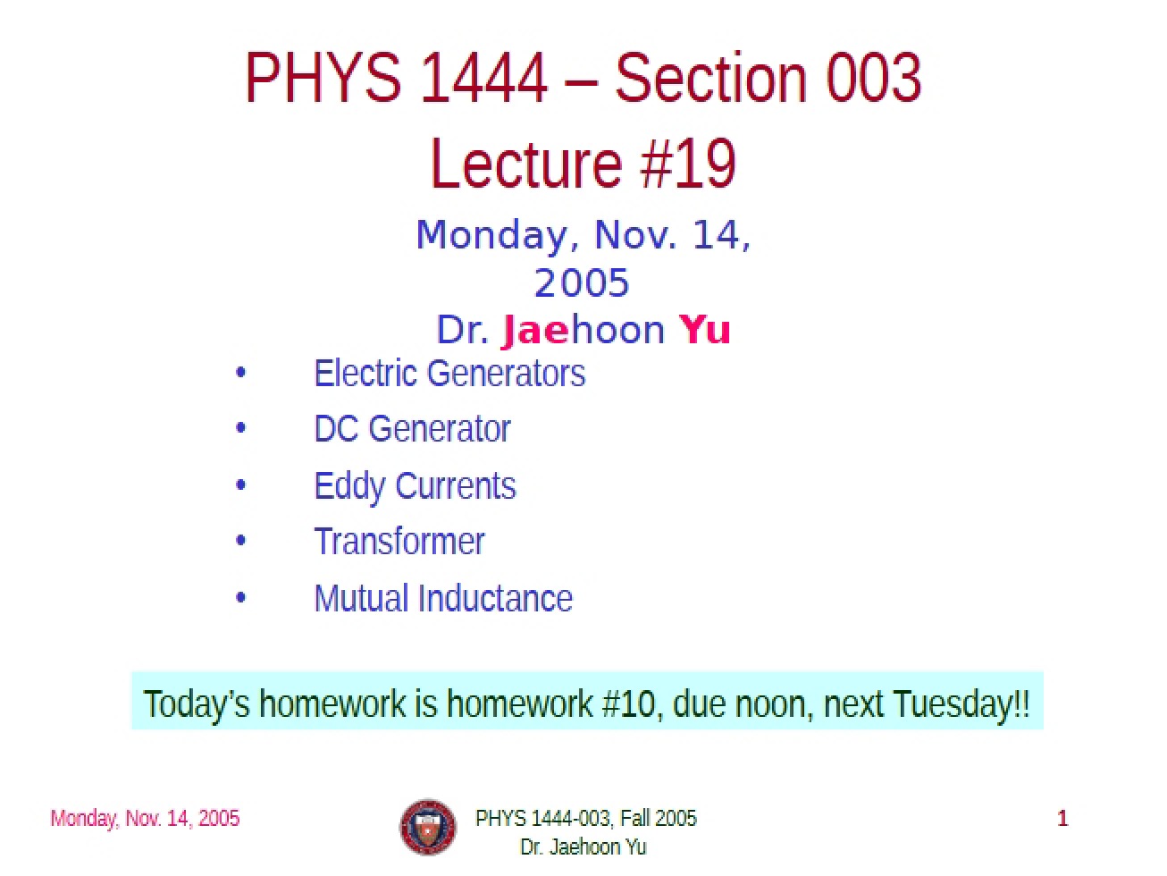 Generators of Electricity