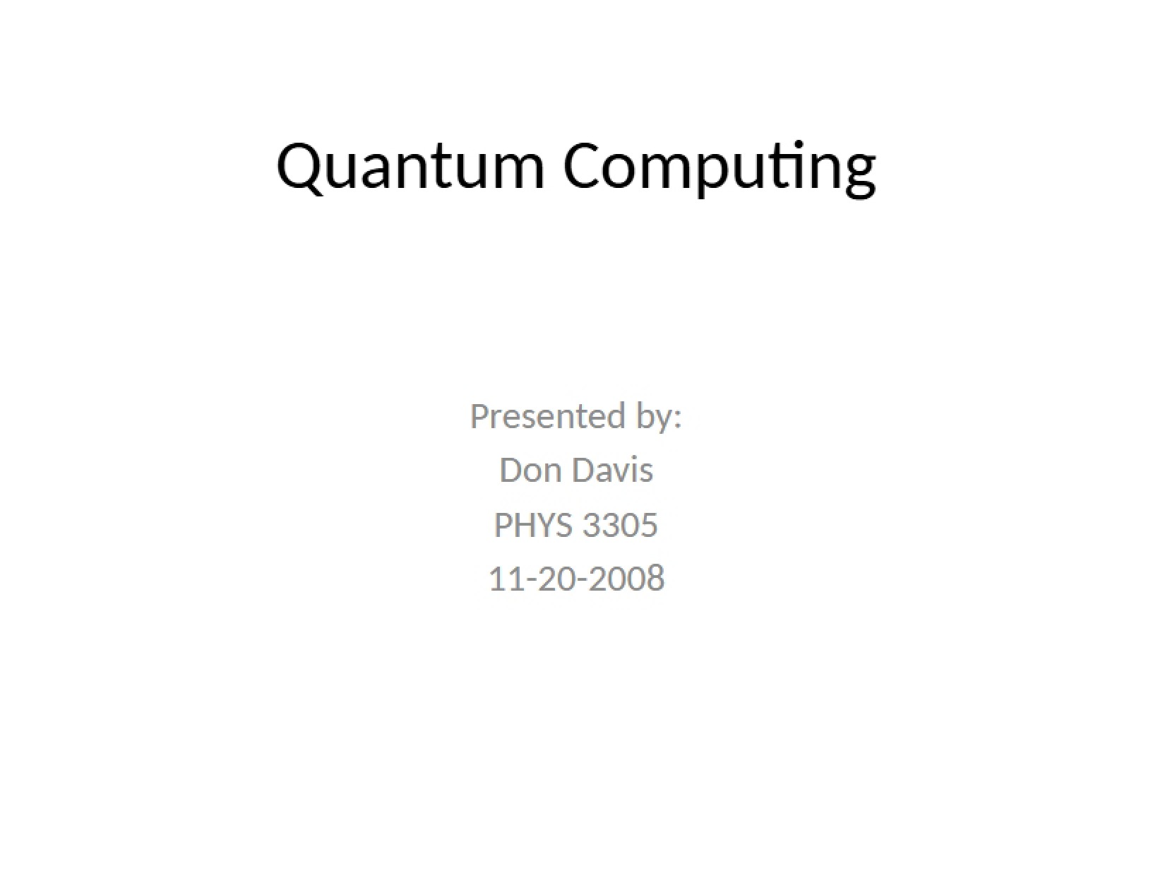 Computing (Quantum)