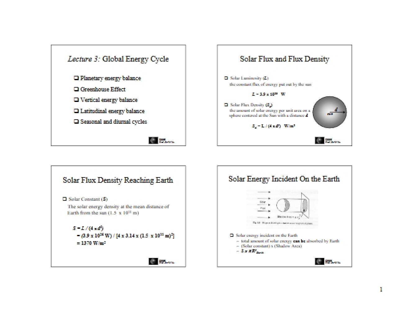 Energy: Lecture 3