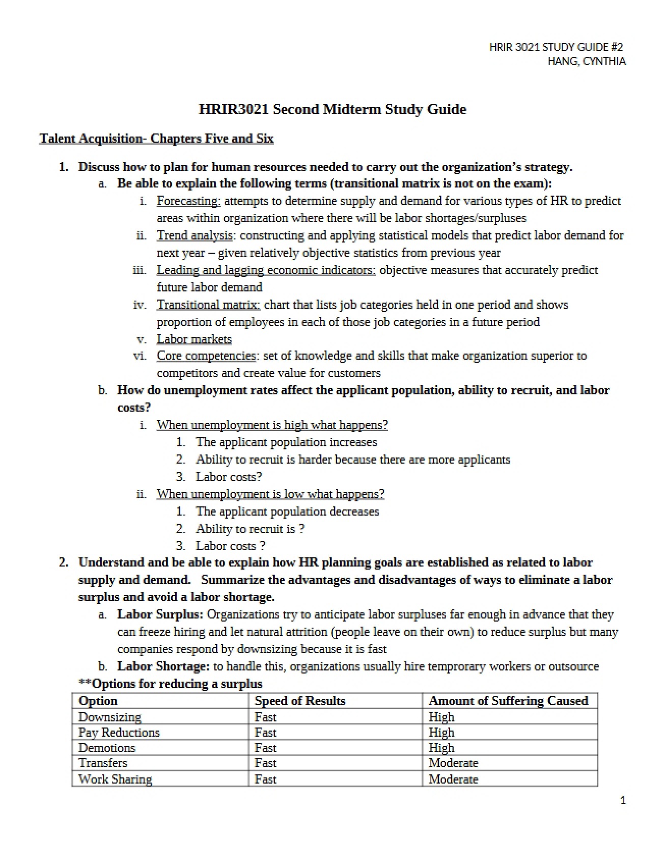 Guide for Second Midterm