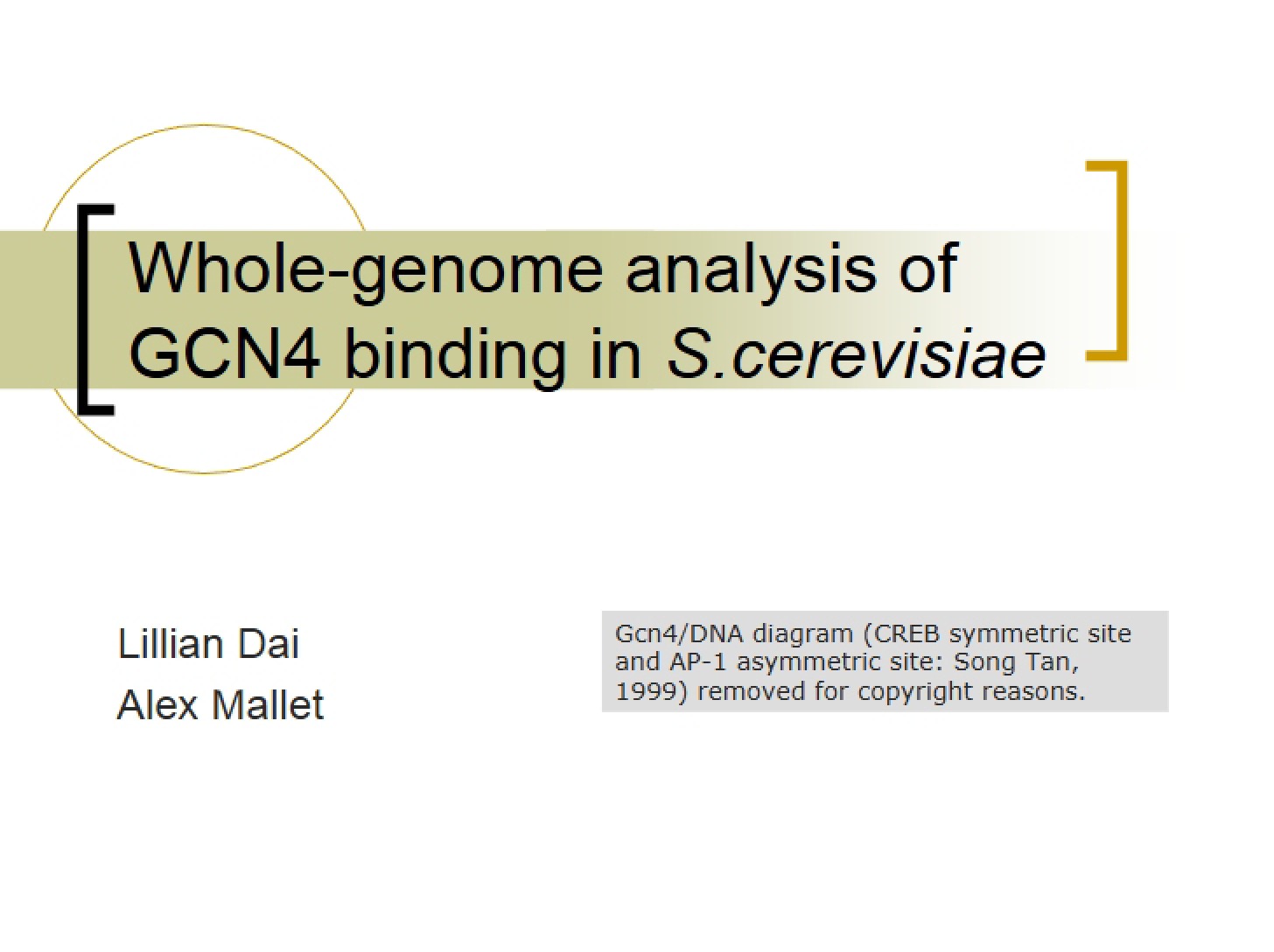 S.cerevisiae GCN4 Binding Whole-Genome Analysis