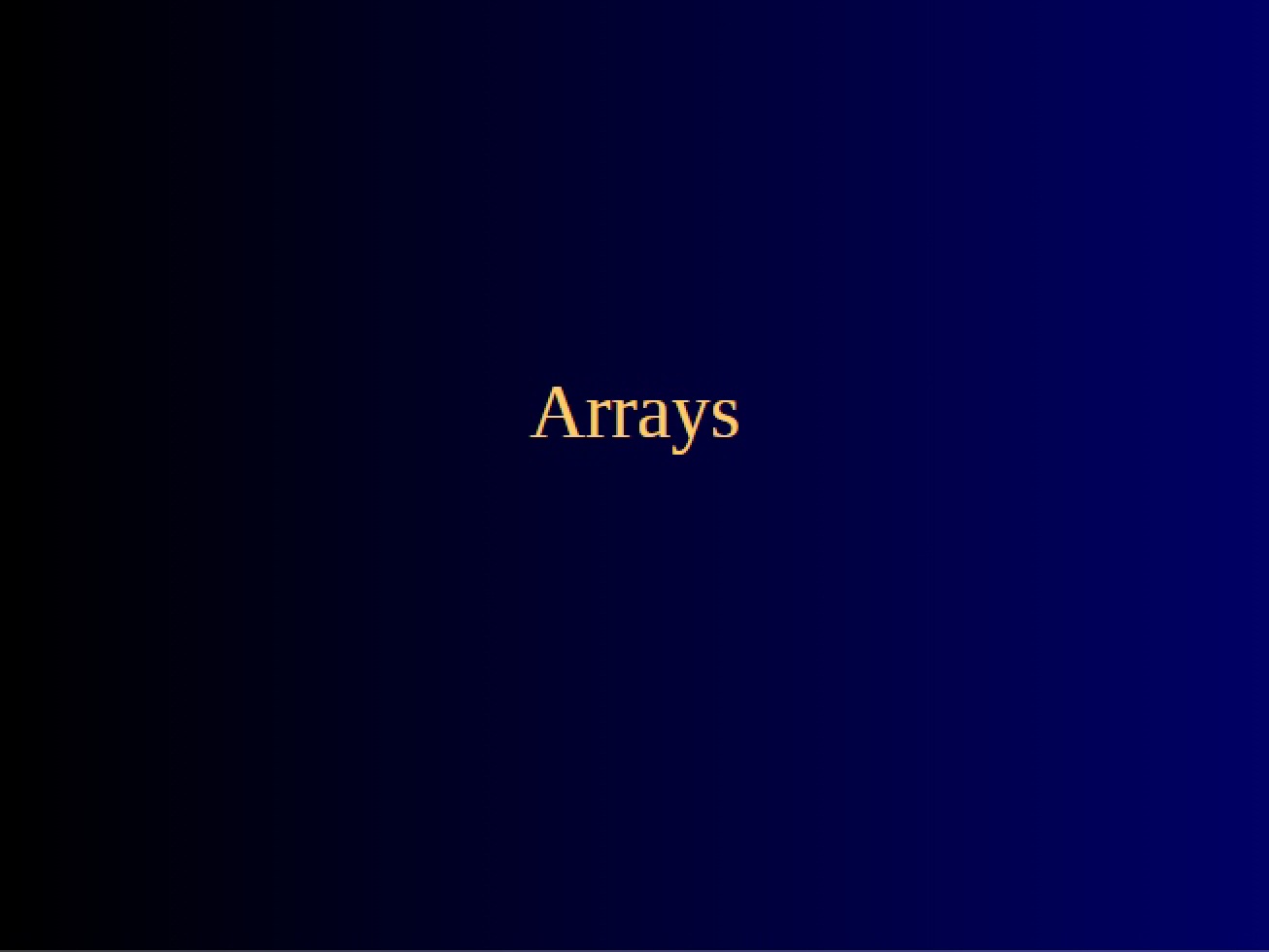 Data Arrays