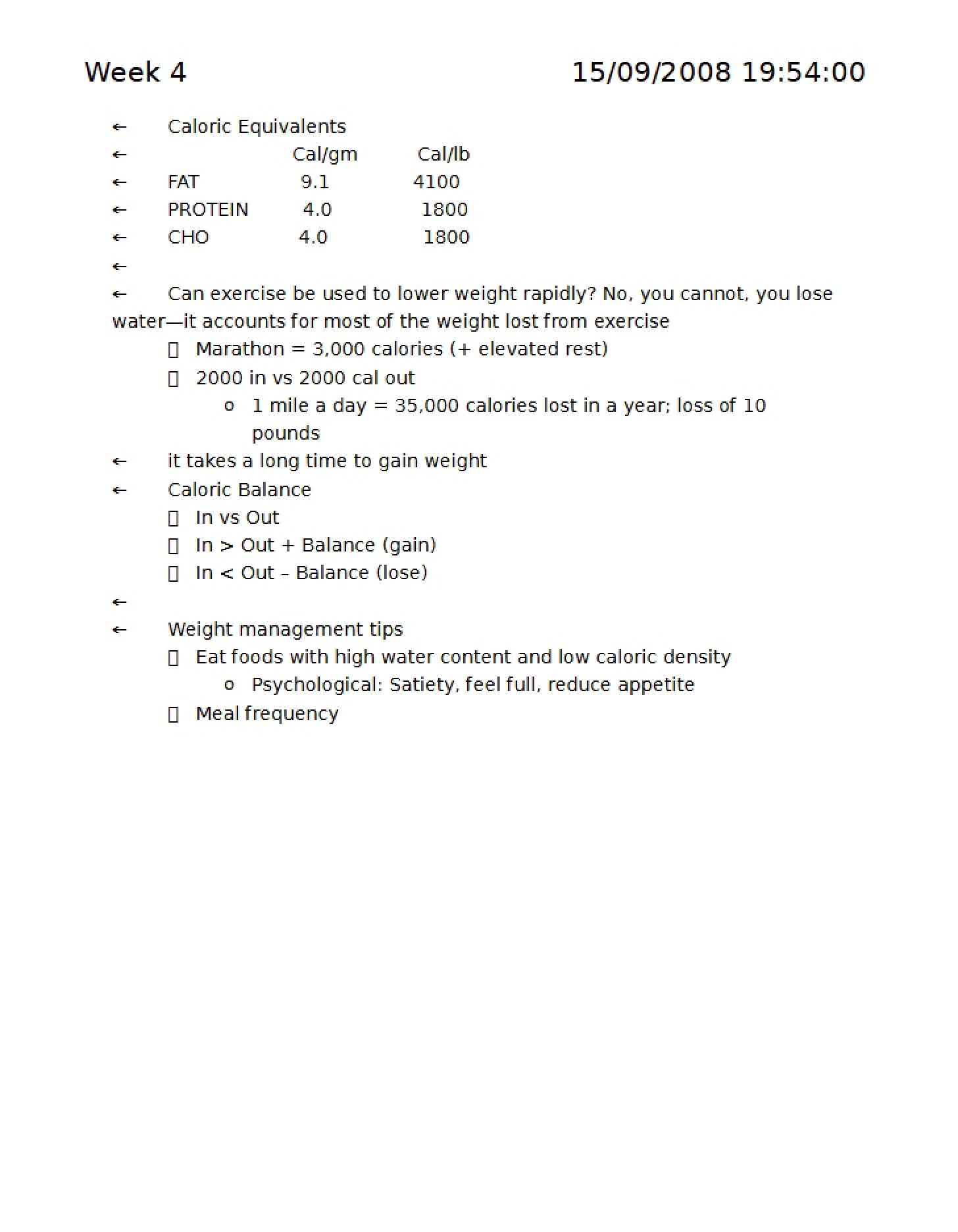 Notes for Lecture Week Four
