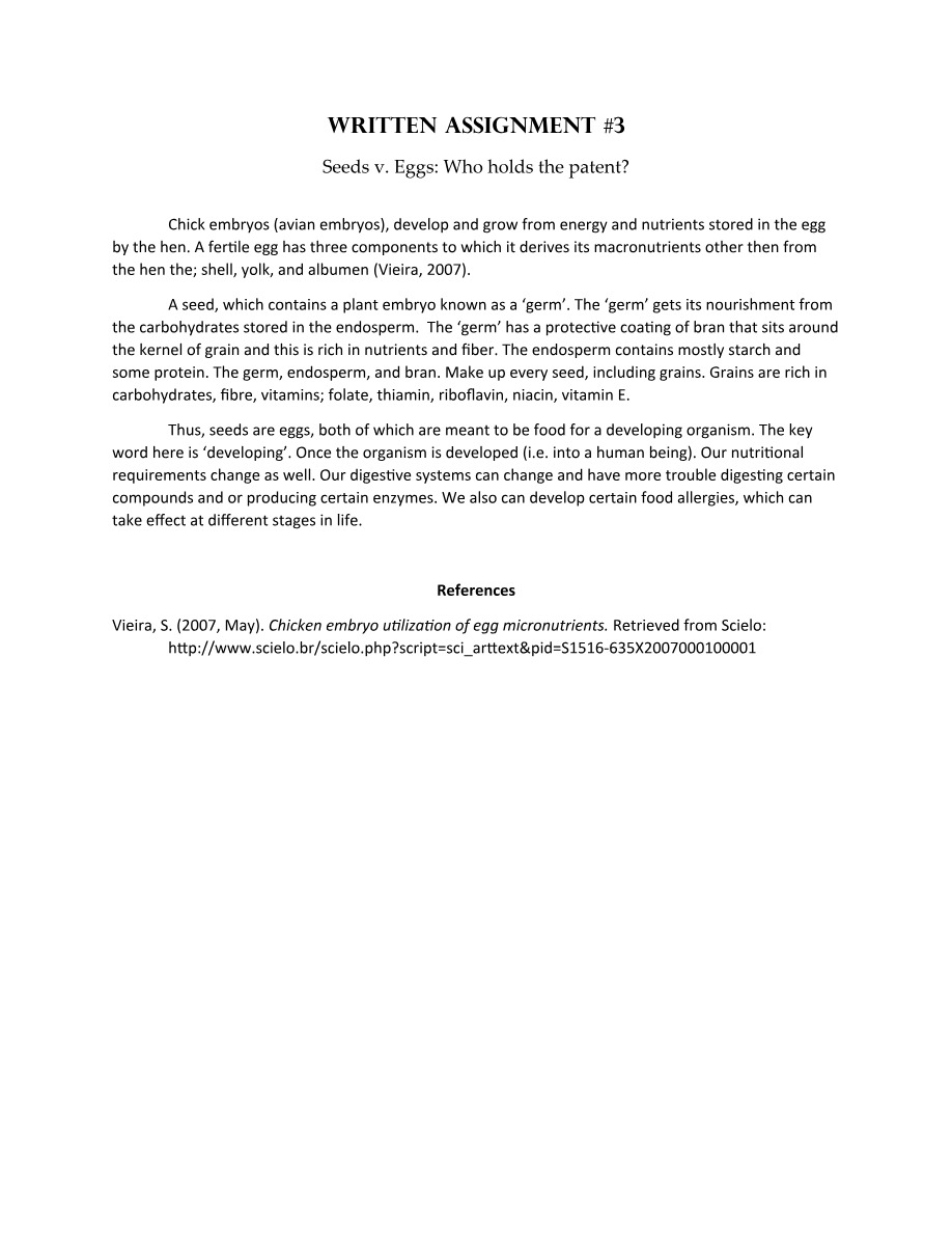 Written Assignment 3 - Seeds vs Eggs