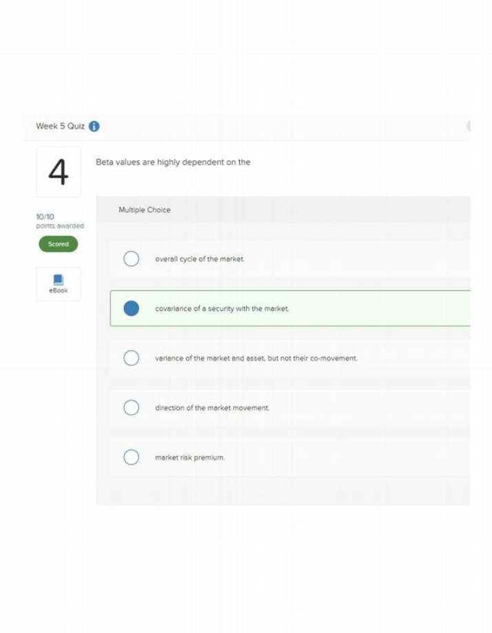 FINC 600 Quizzes