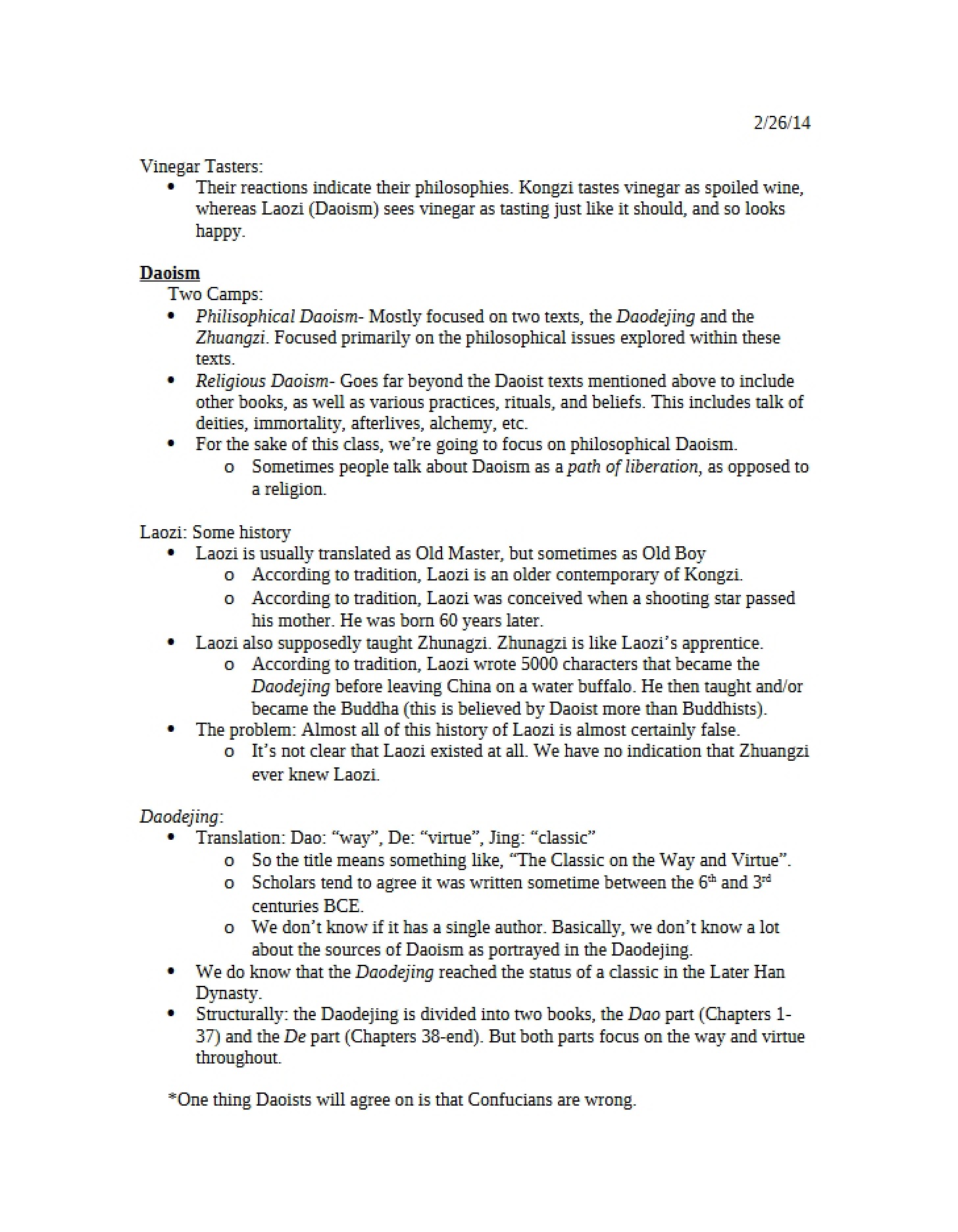 Daoism Concepts