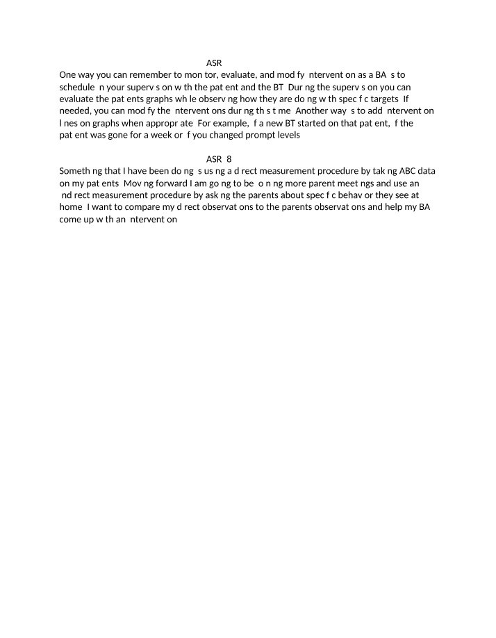 ASR Assignments 7 and 8