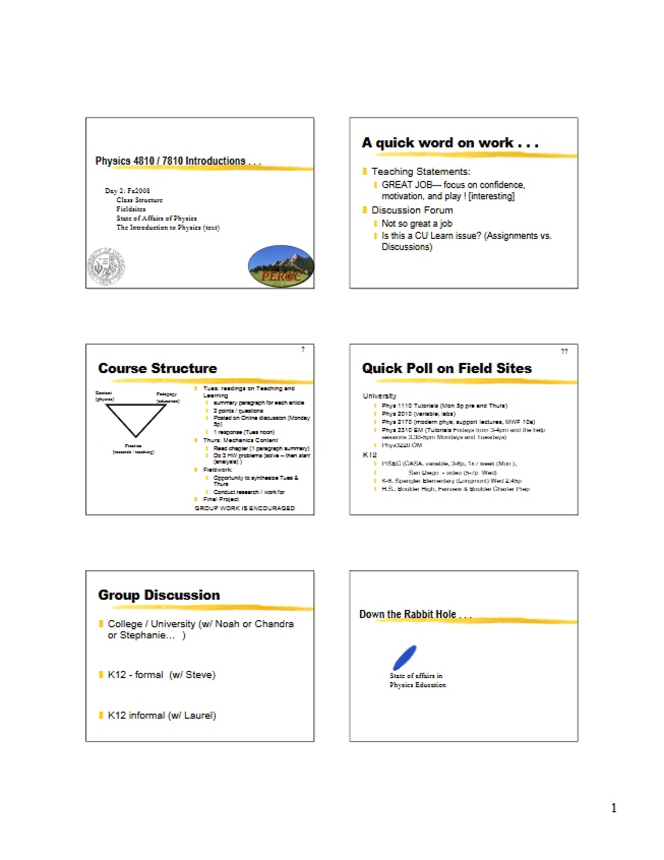 Lecture Overview (Third Instance)