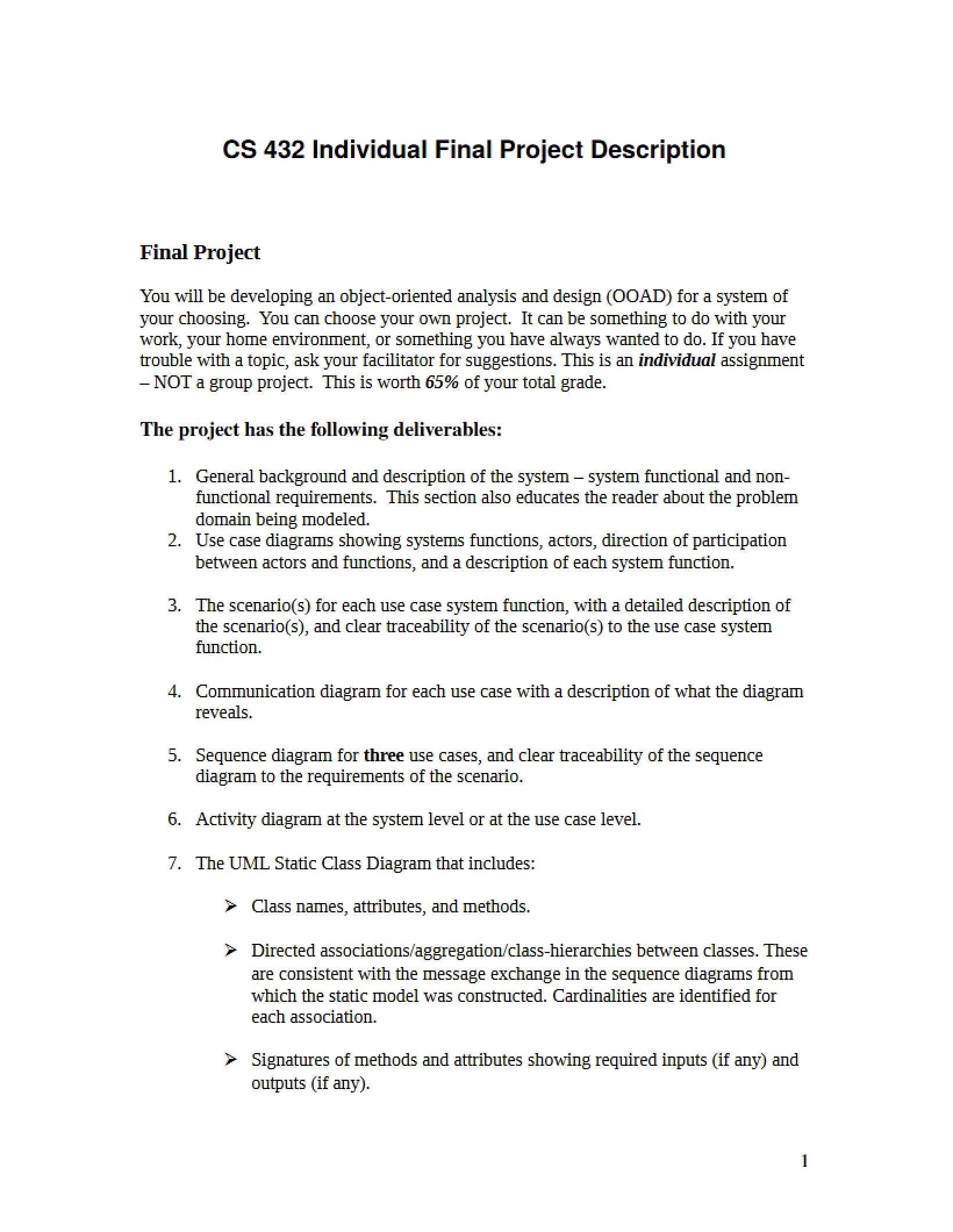 Description of Final Individual Project