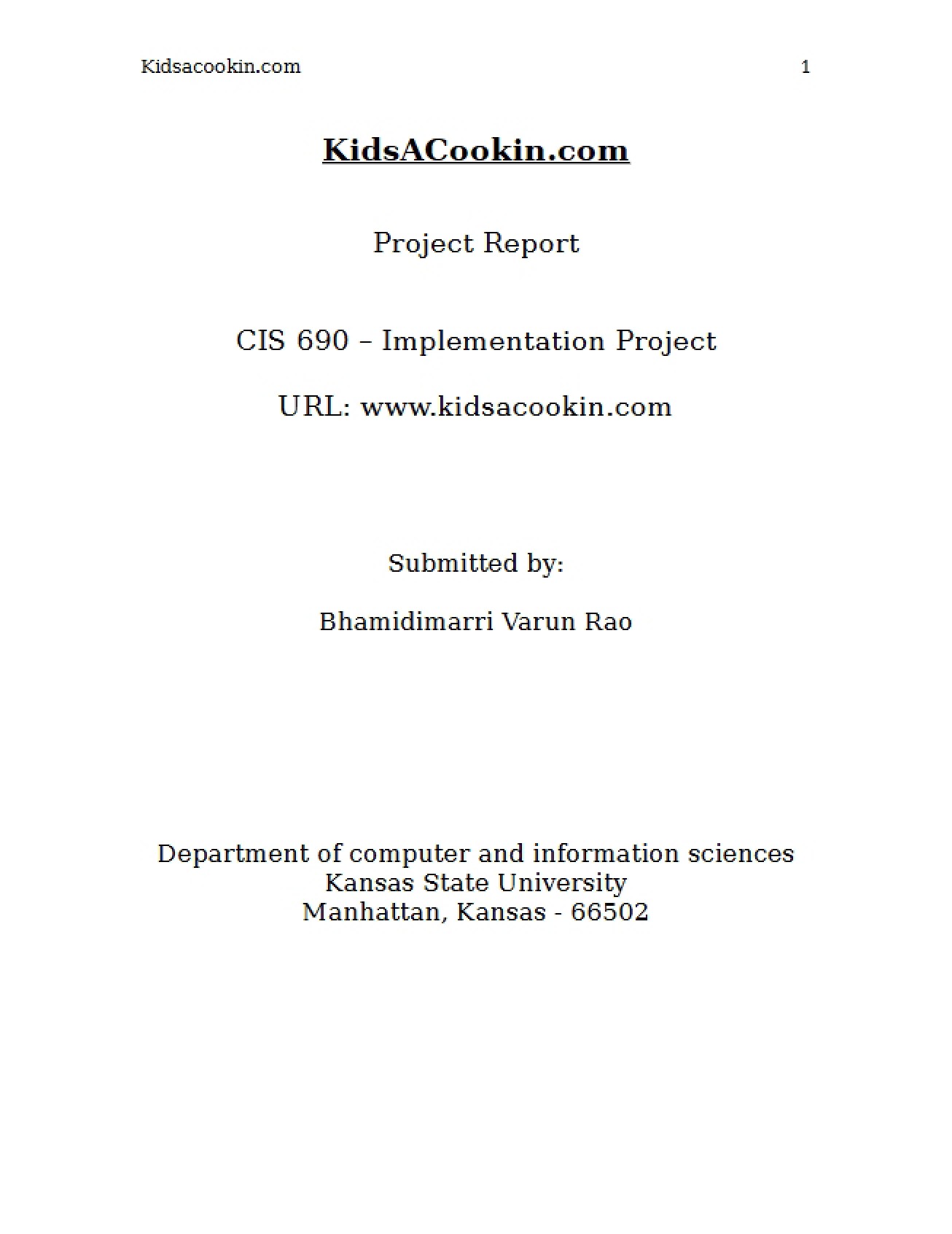 Set of Lecture Notes for a Course on Implementation Projects