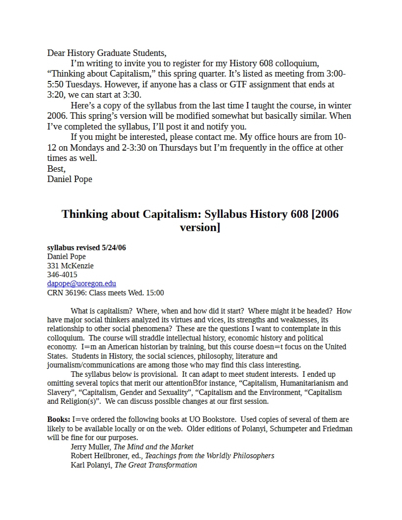 Gender History Colloquium Syllabus