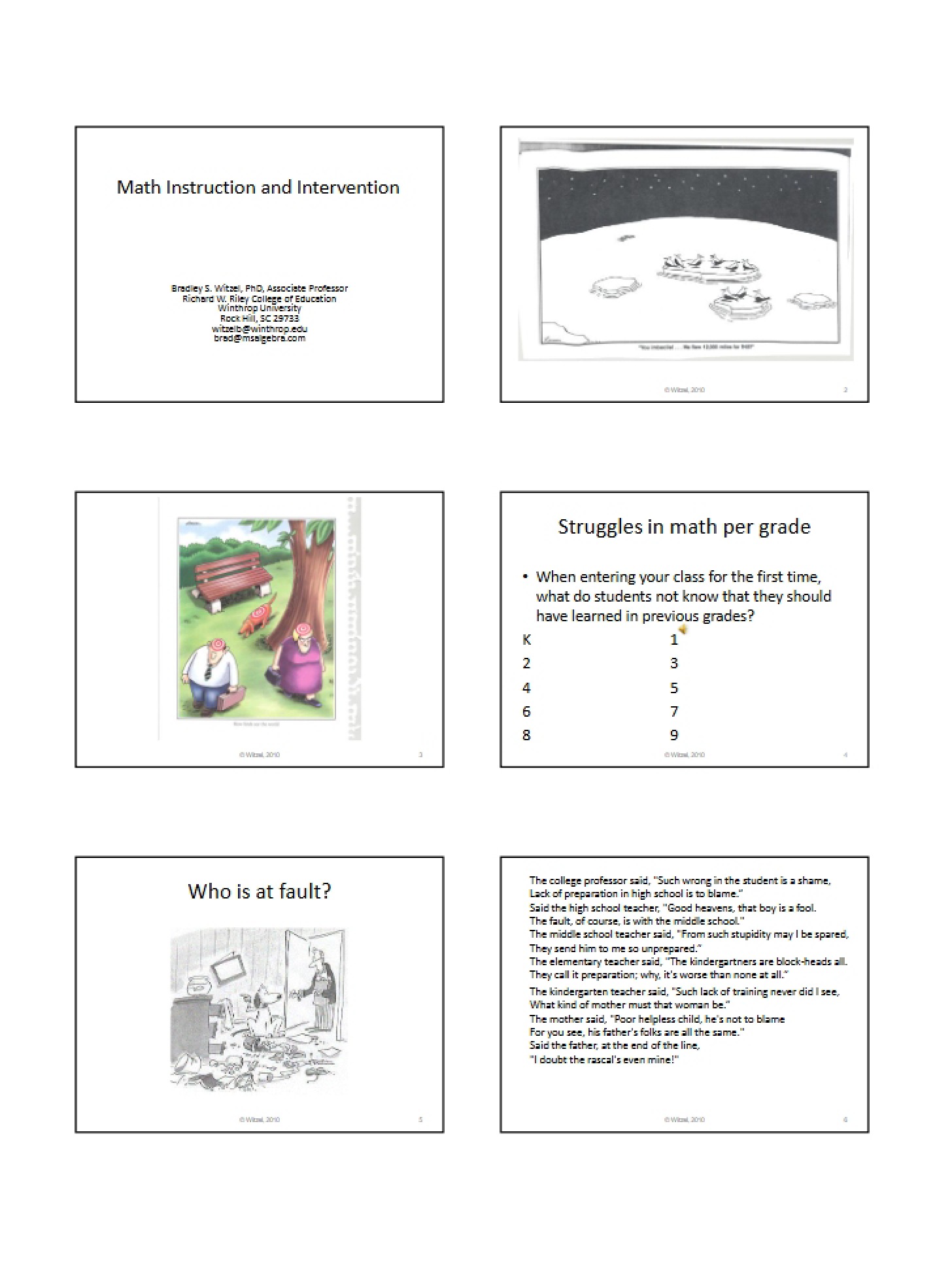 Intervention and Instruction in Math