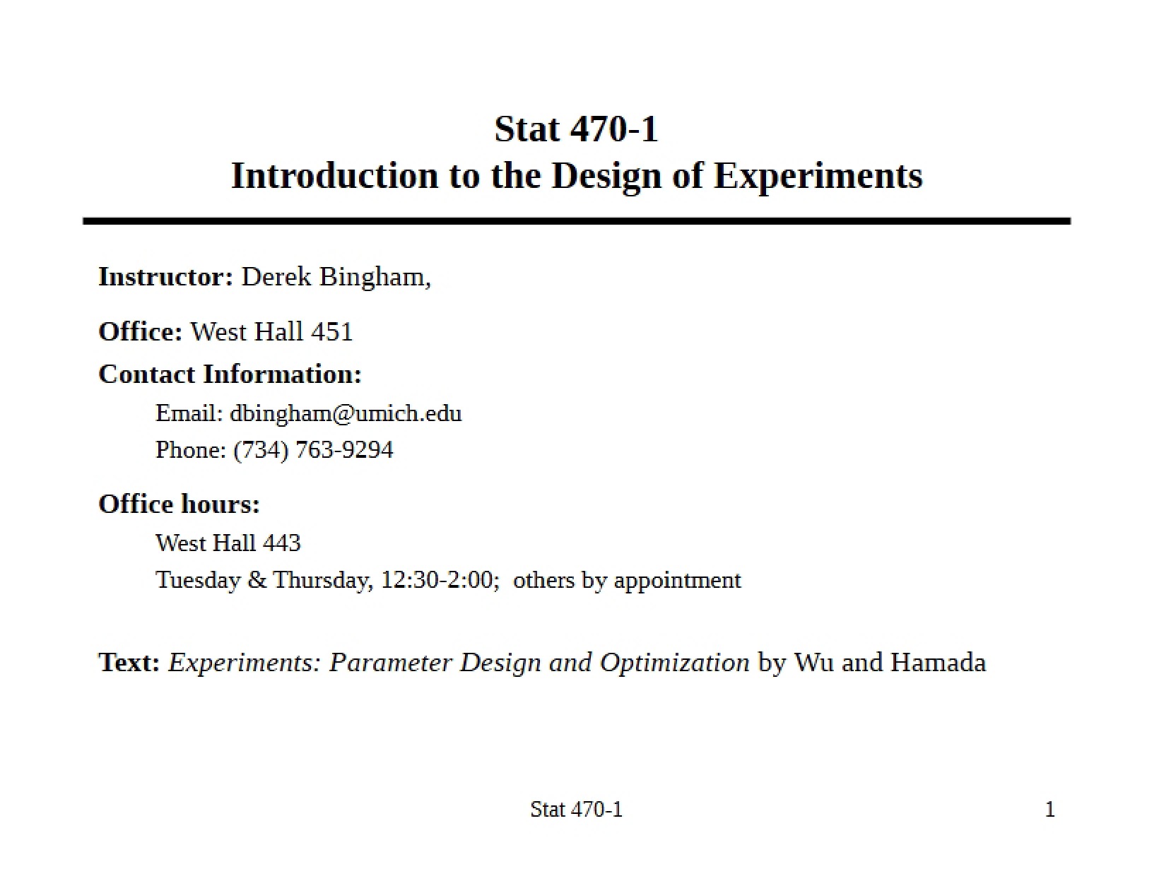 Intro to Experimental Design