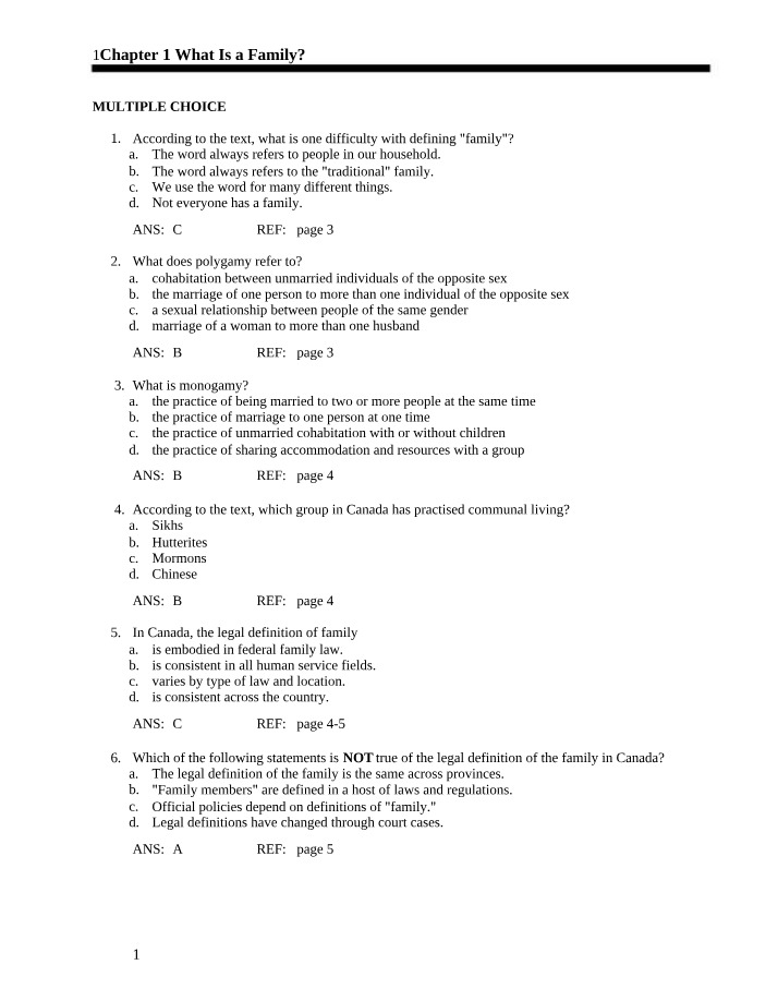Defining Families - Types and Legalities