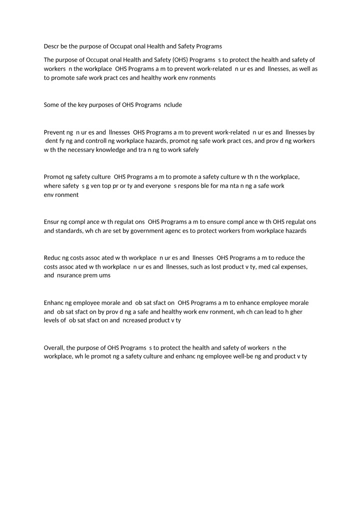 Worker Protection and Safety Promotion