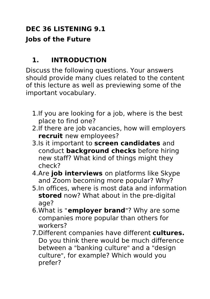 EDUCATION CET - Lecture 9