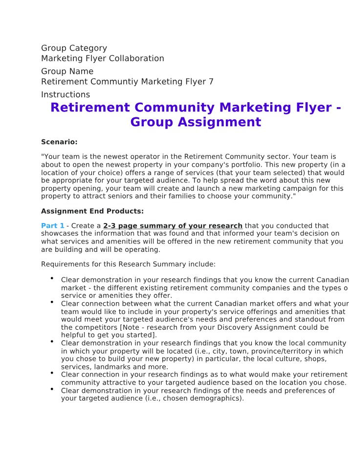 Group Assignment - Marketing Flyer