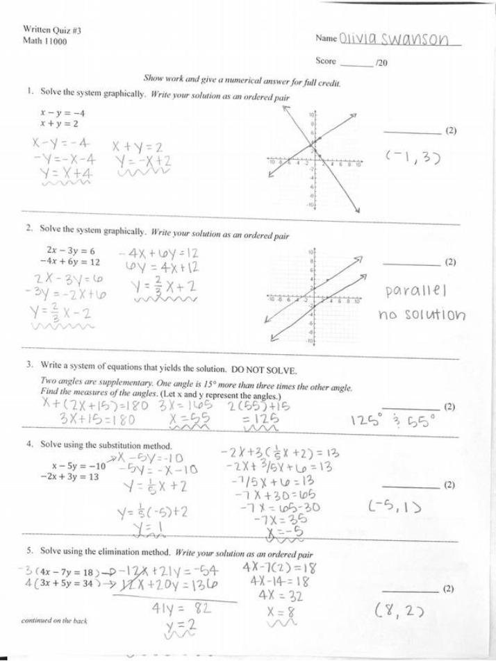 Quiz 3 (Written)