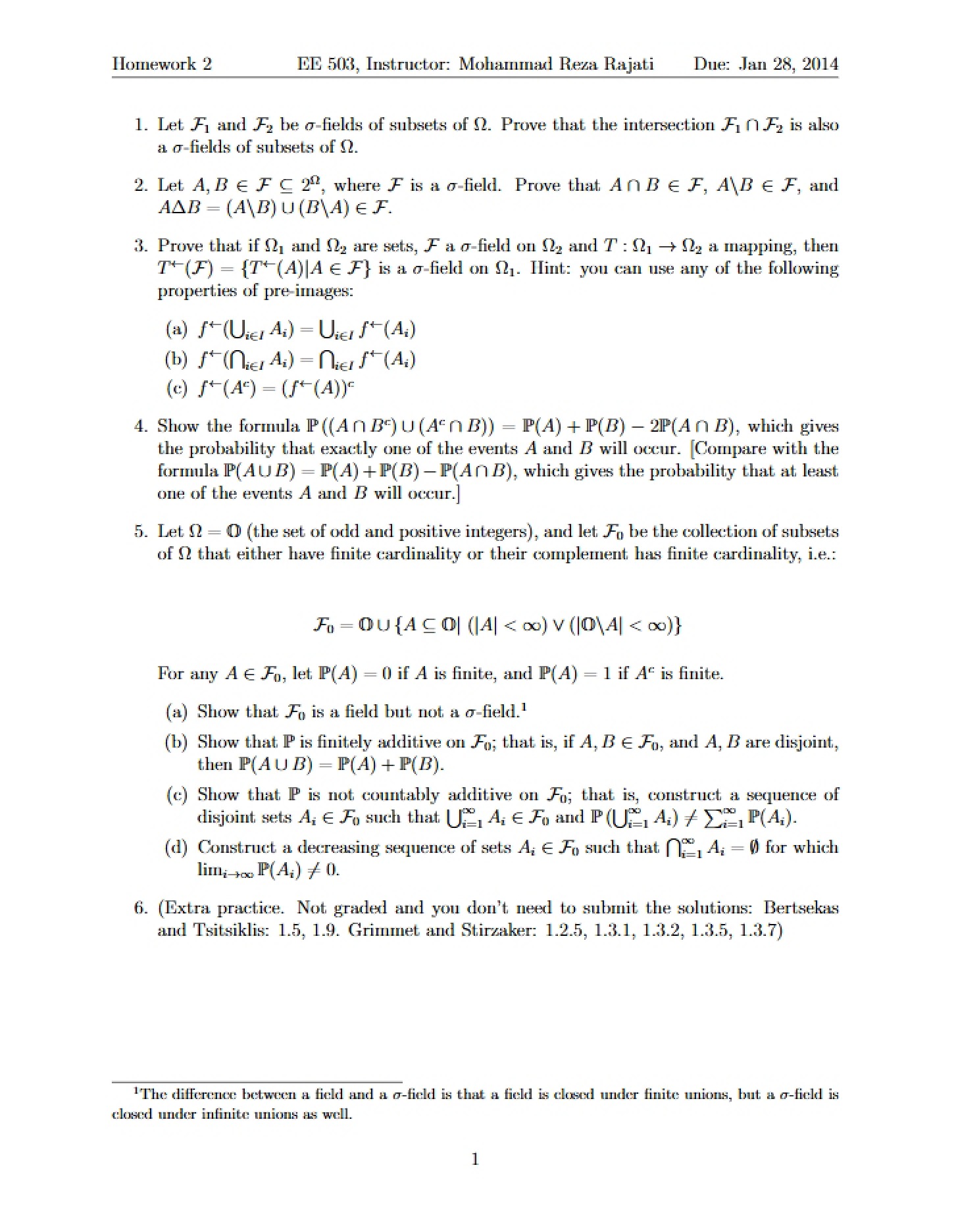 Homework Set 2