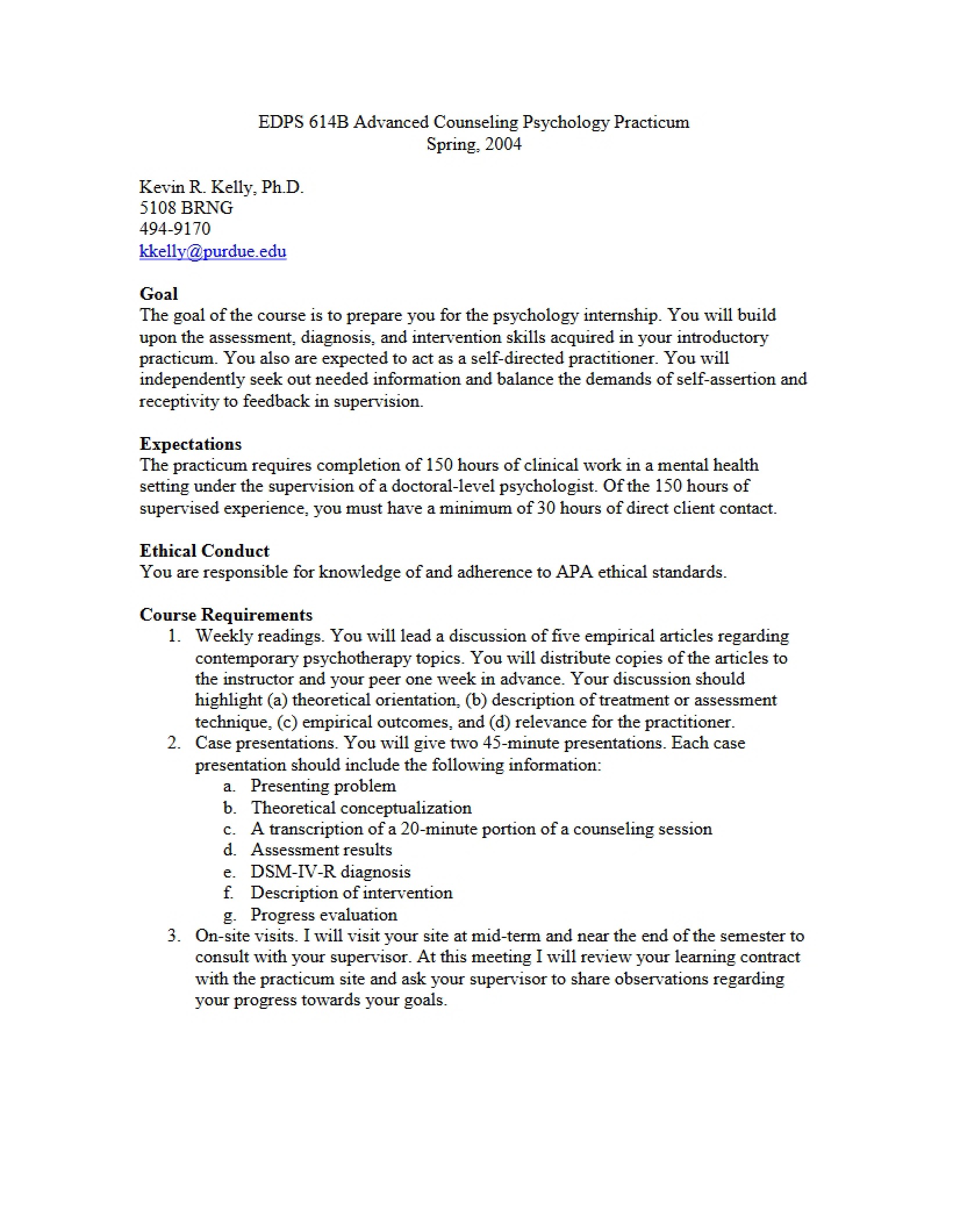 Syllabus - 2 Pages