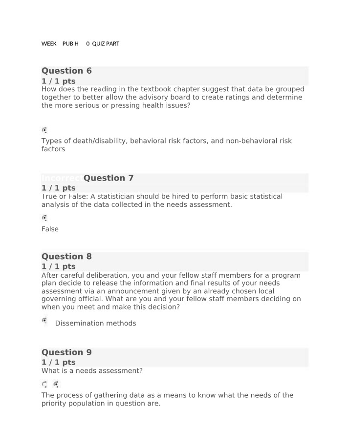 PUBH 390 Quiz Part 2