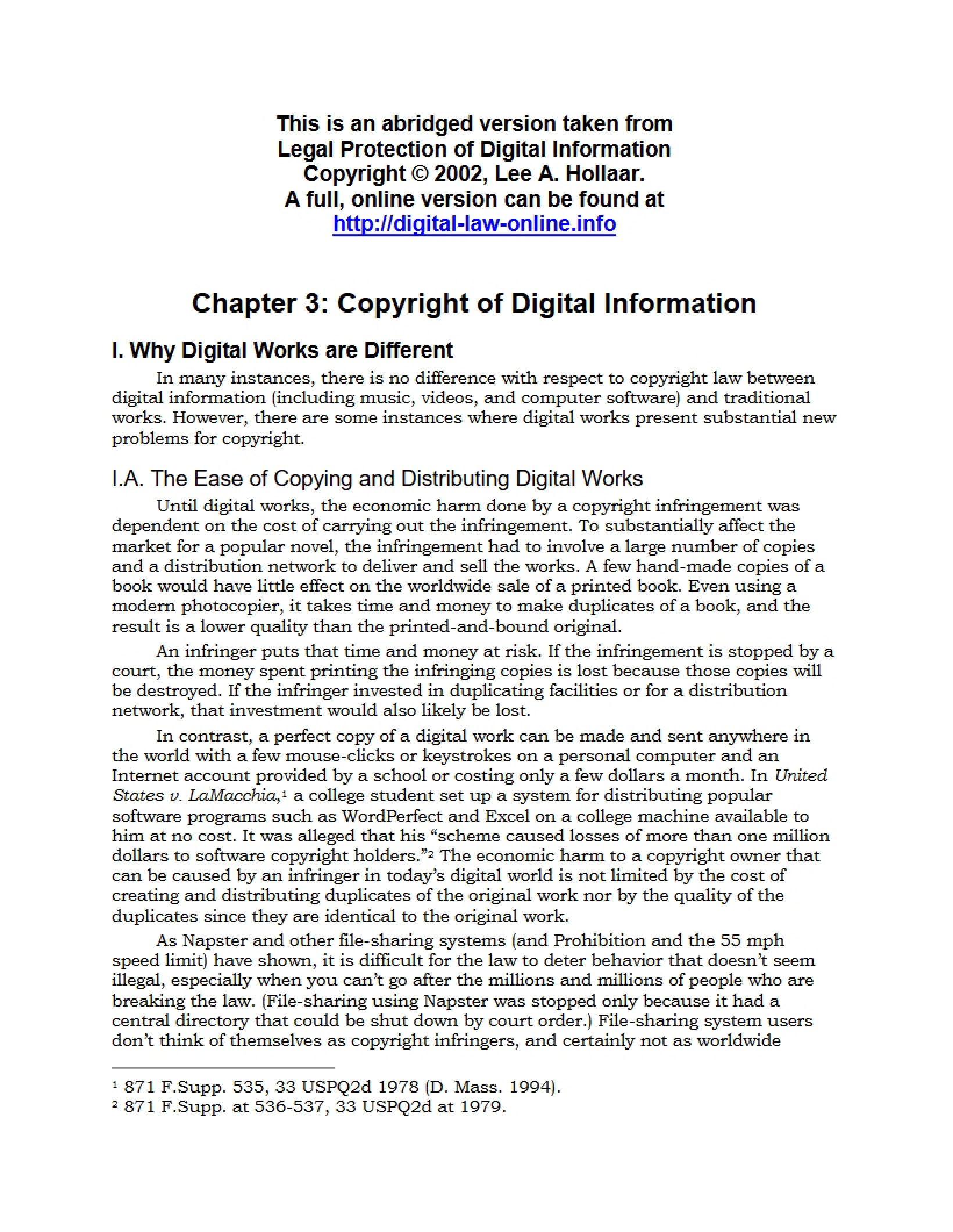 Digital Information Copyright