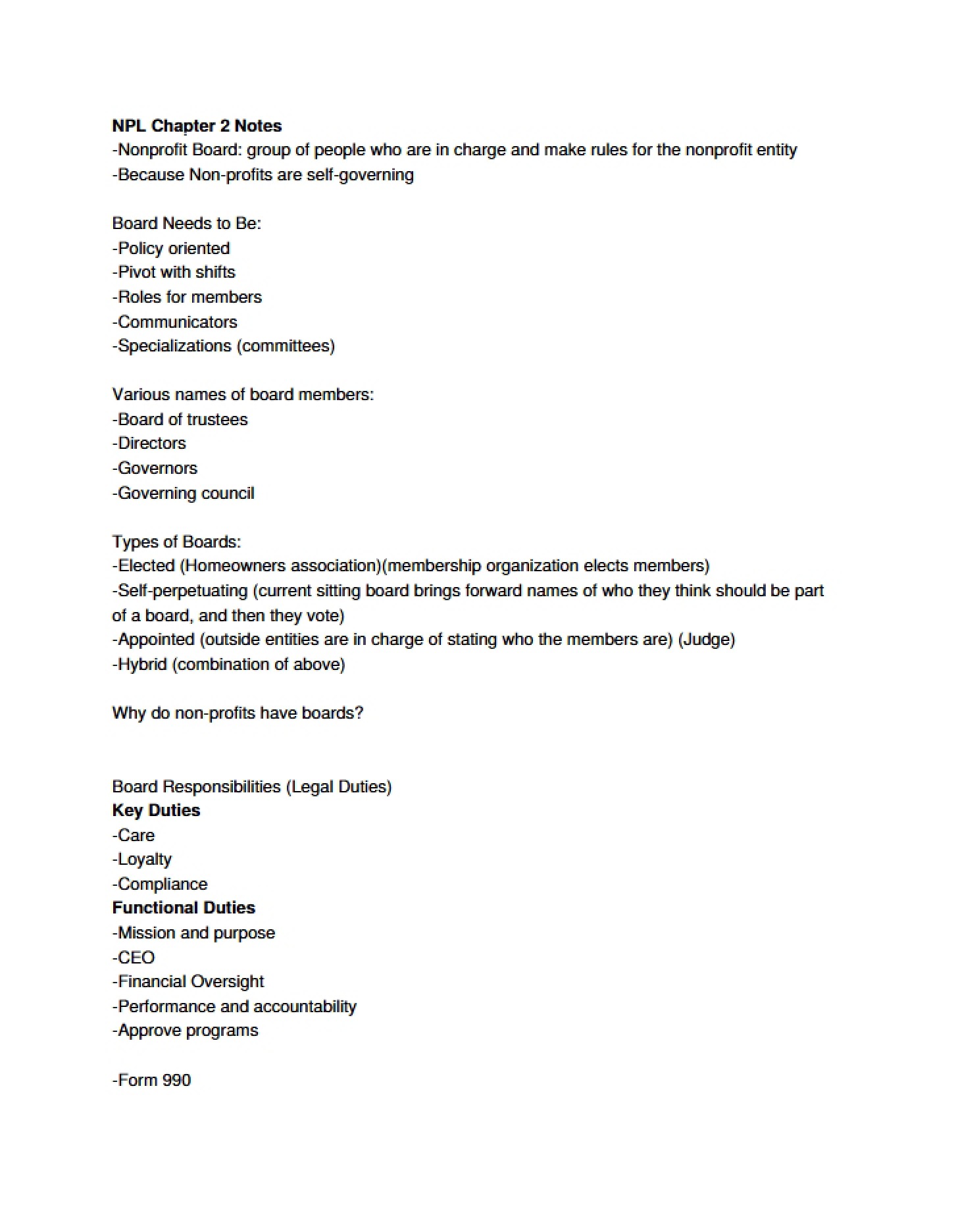 Notes for Chapter Two