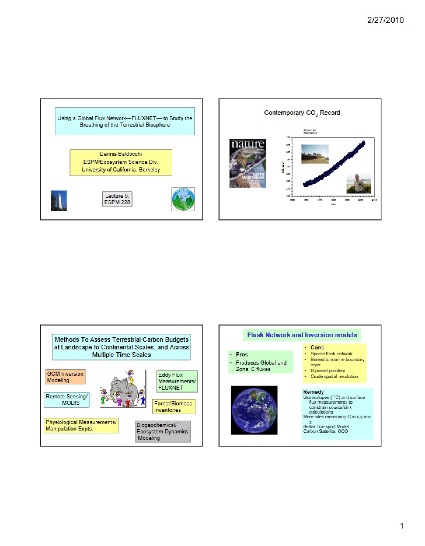 Lessons from Flux Networks (Lecture 6)