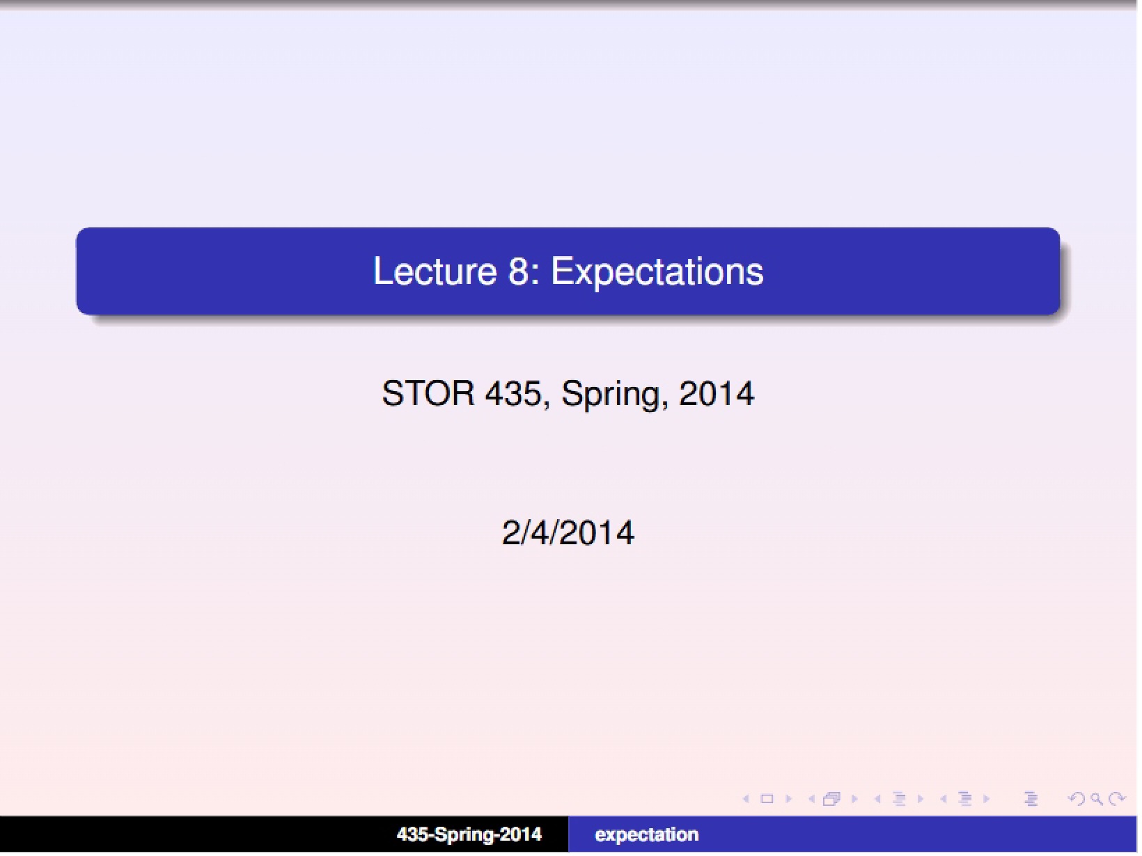 Spring 2014 Lecture 8