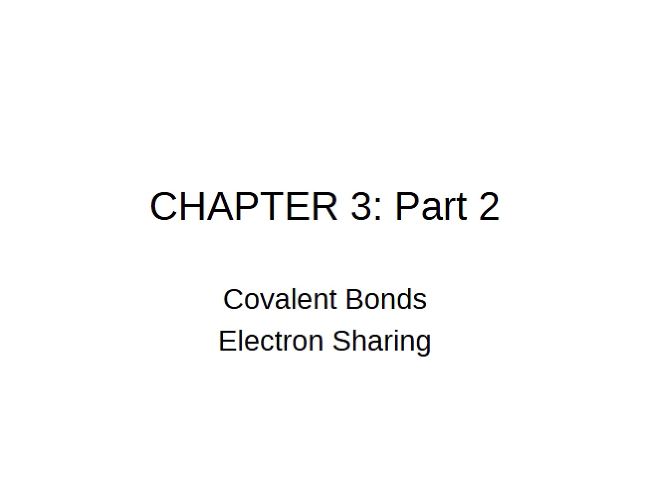 Electron Sharing in Covalent Bonds