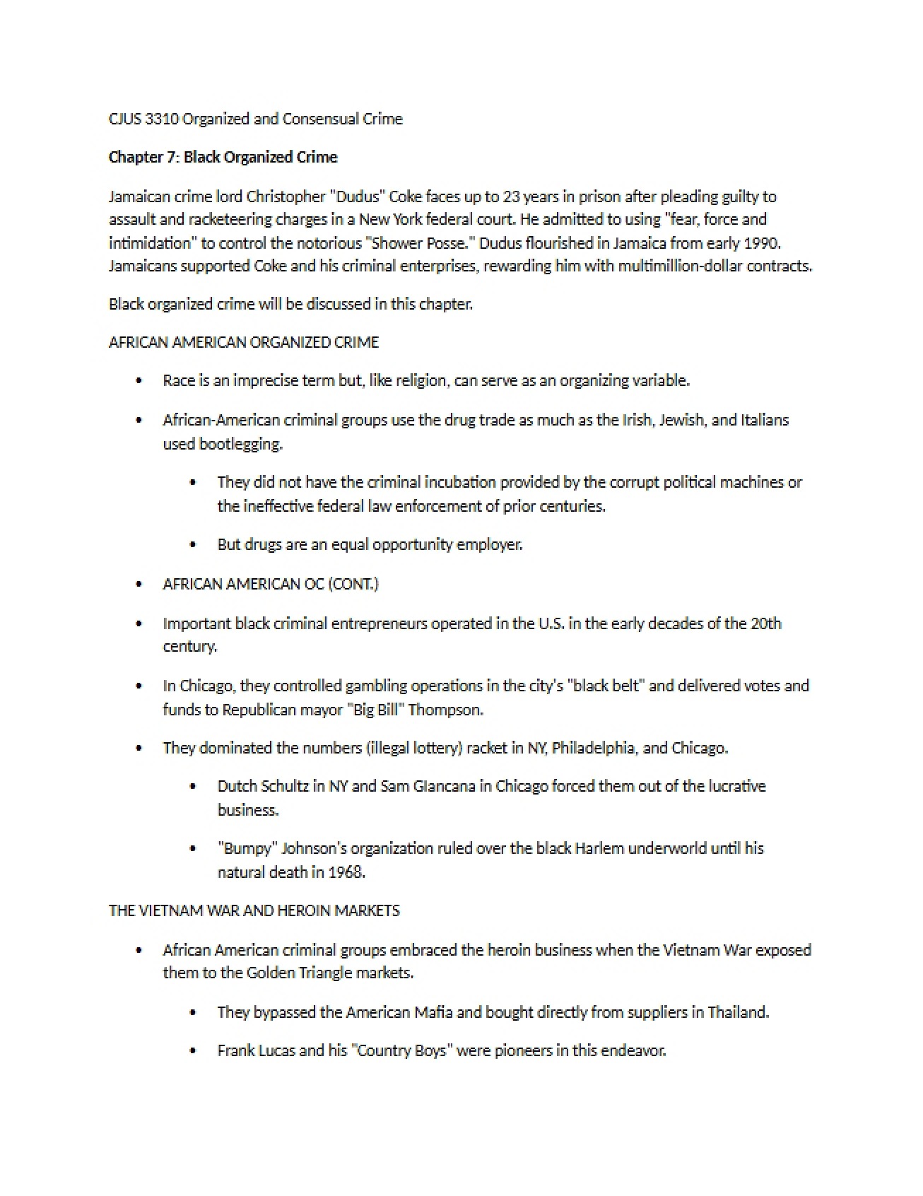 Notes for Chapter 7