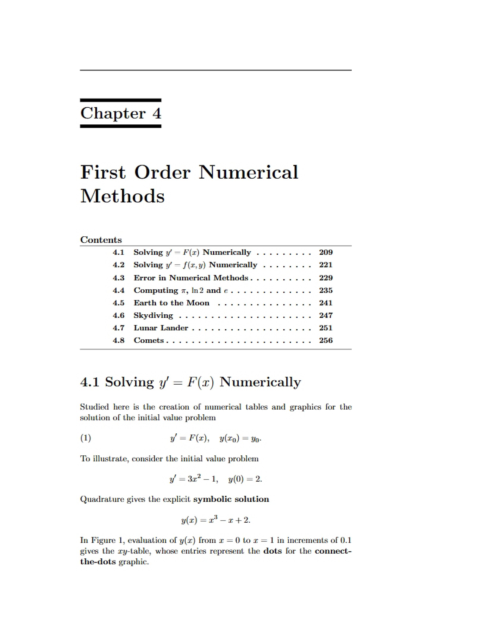 Numerical Methods for First Order Systems