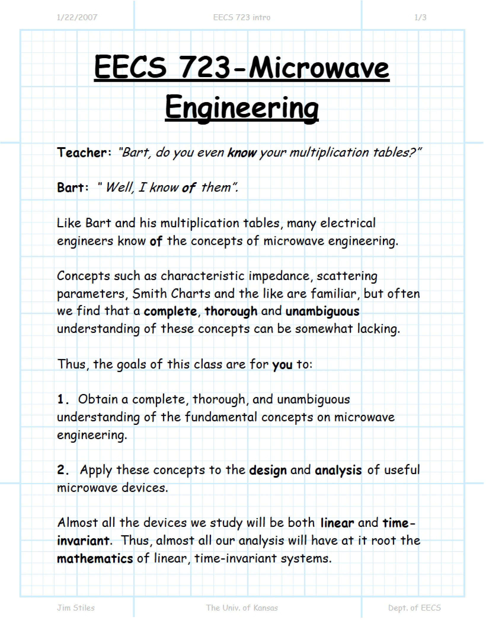 Intro to Microwave Engineering