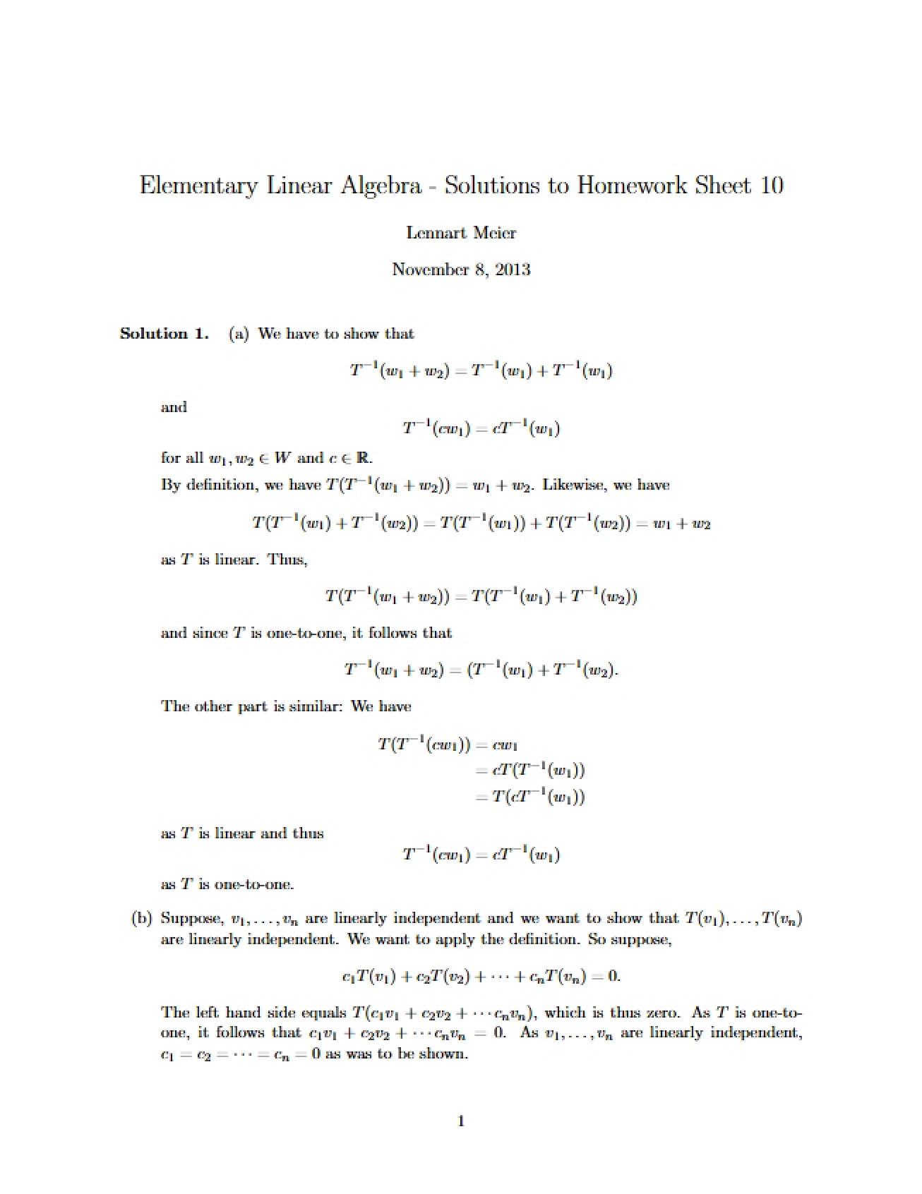 Solution Set 10