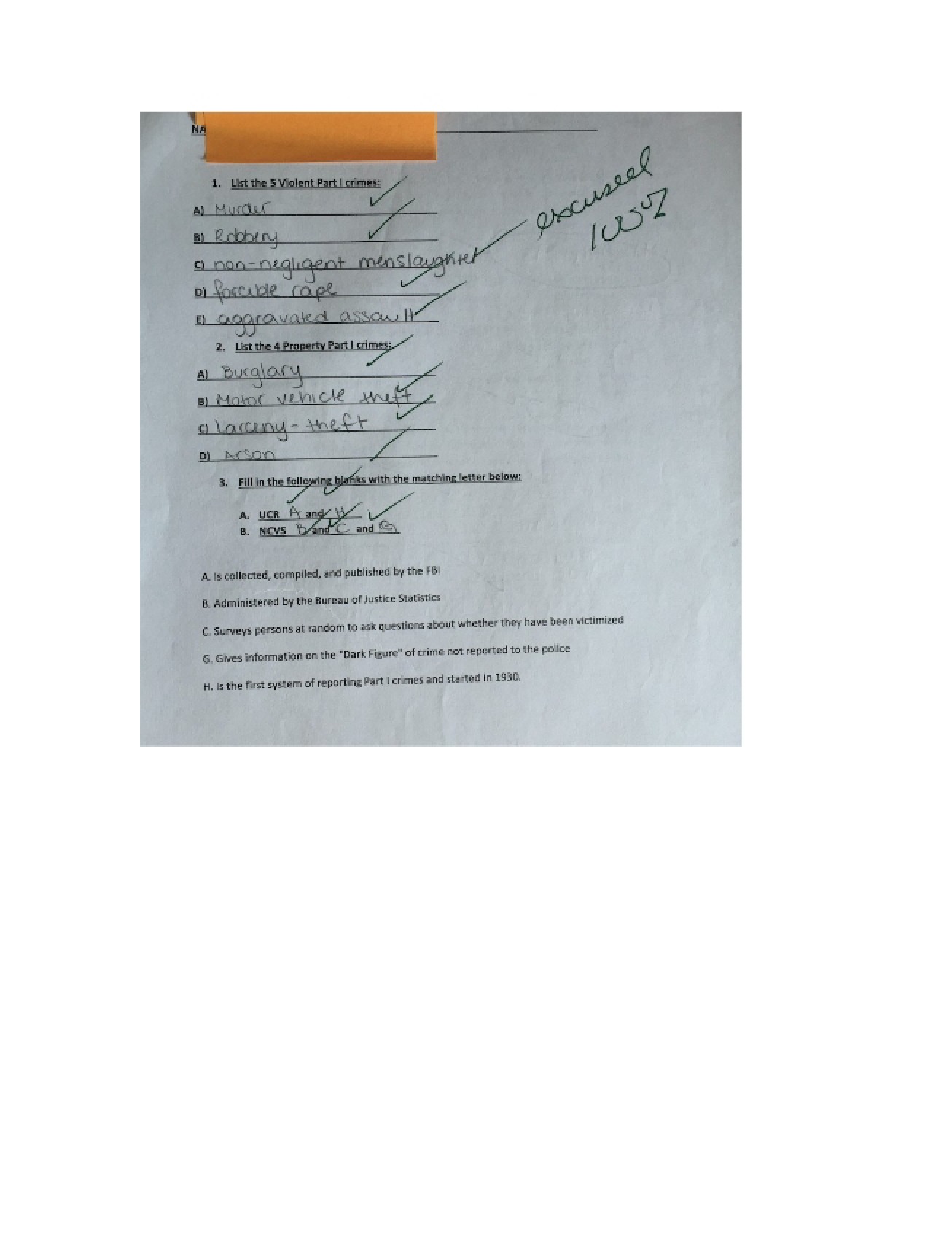 Criminology Assessment