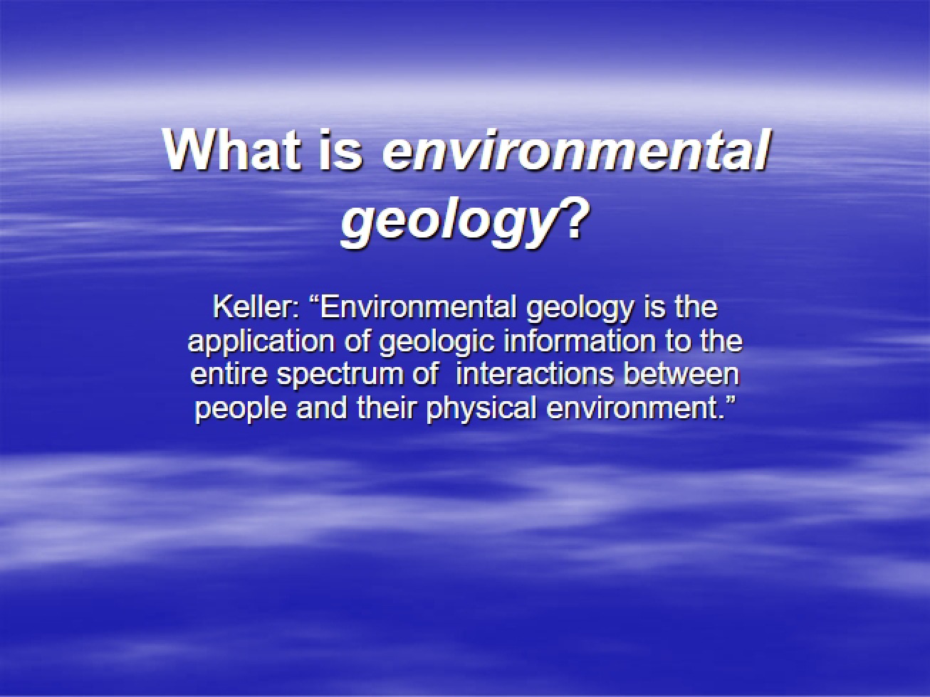 Geology of the Environment