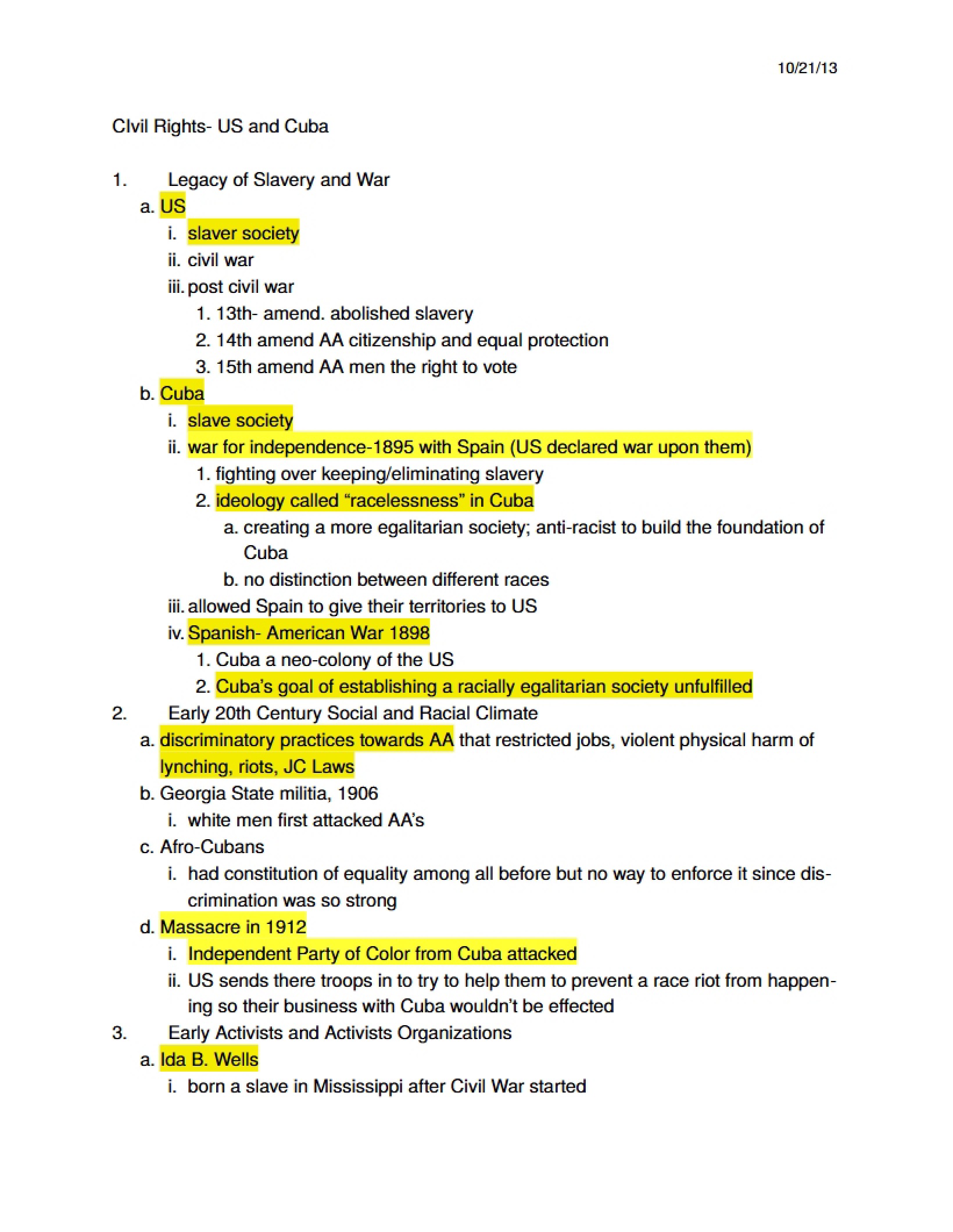 Civil Rights Notes