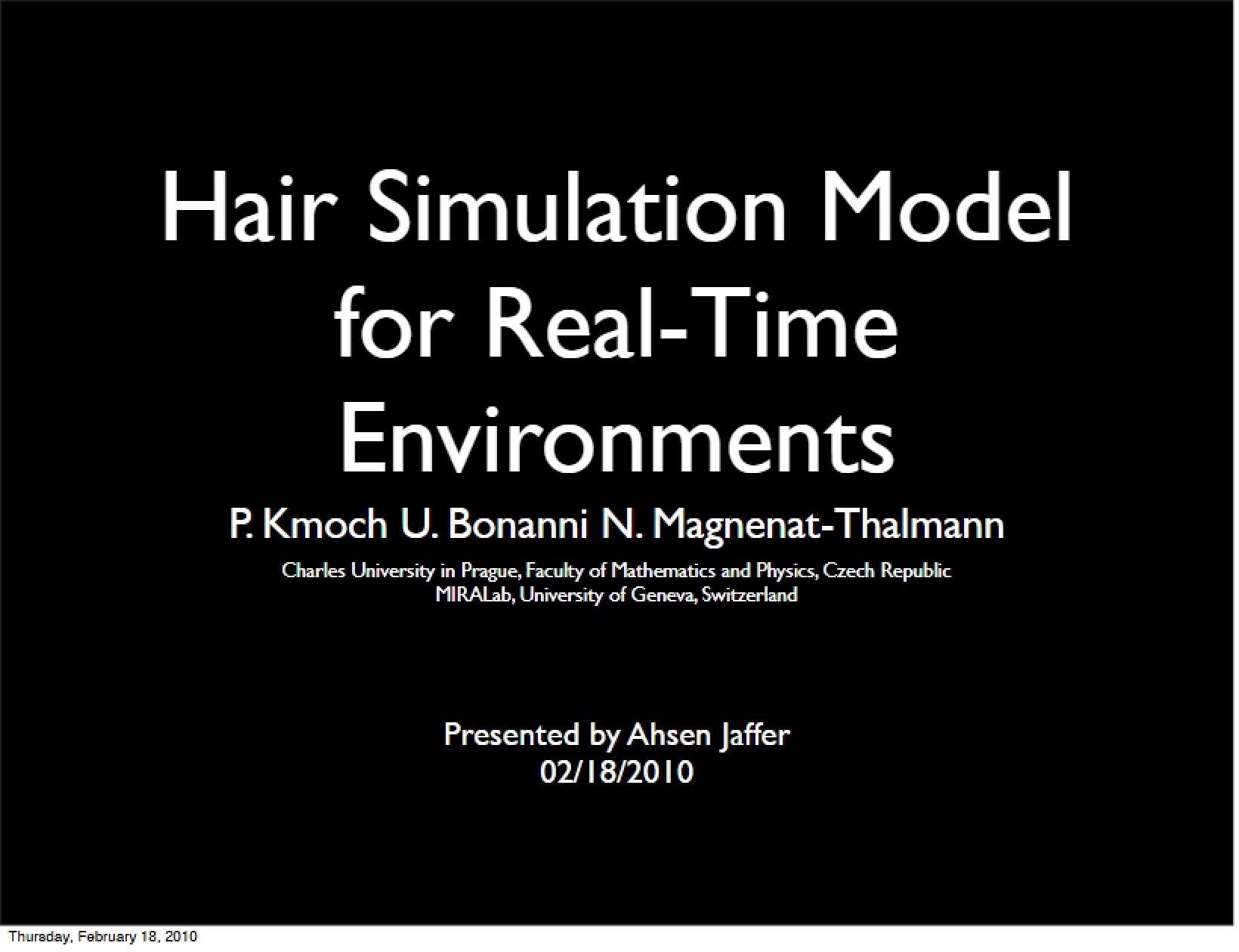 Presentation by MAJ39 (CS637)
