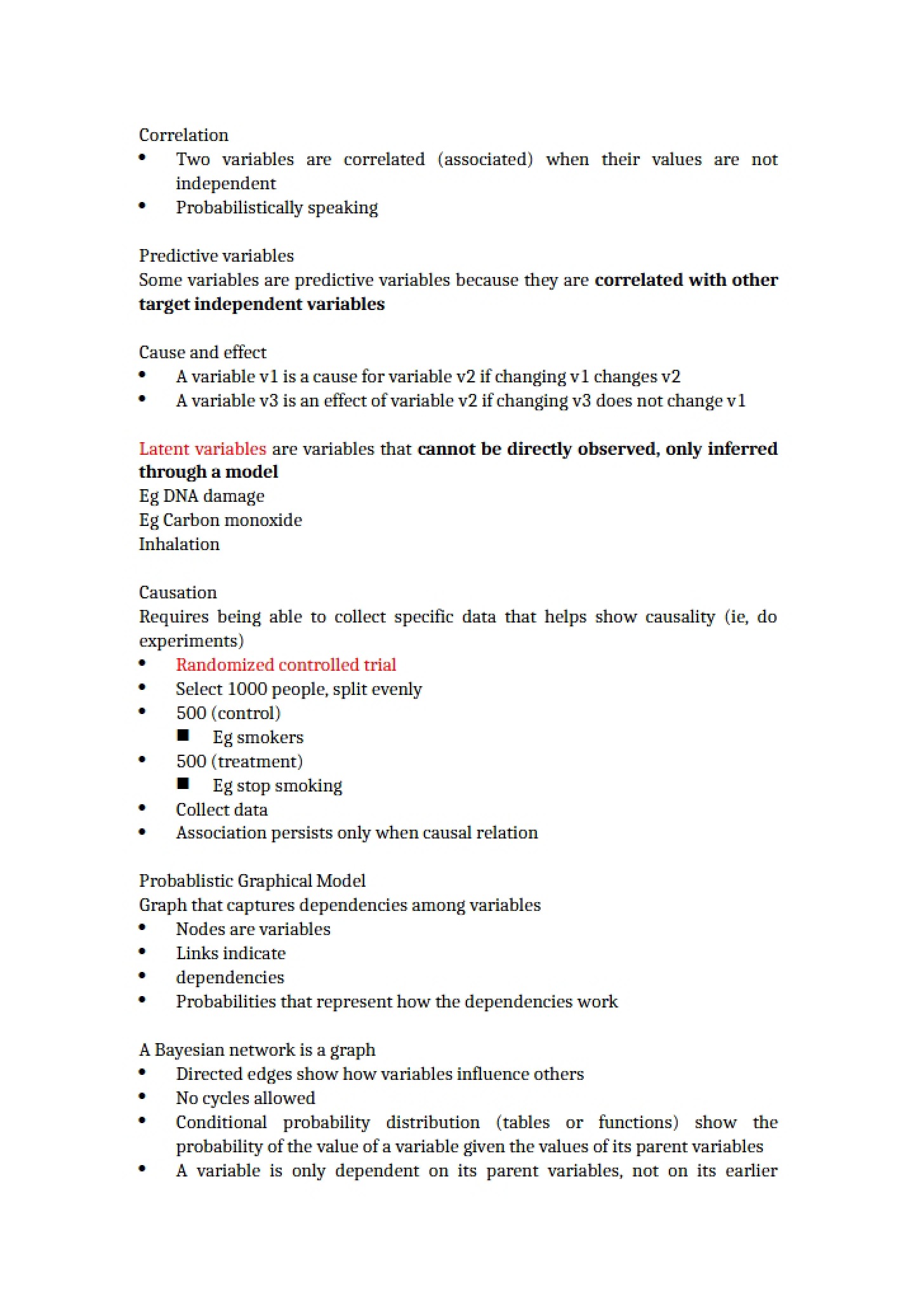 Notes for Quiz Four