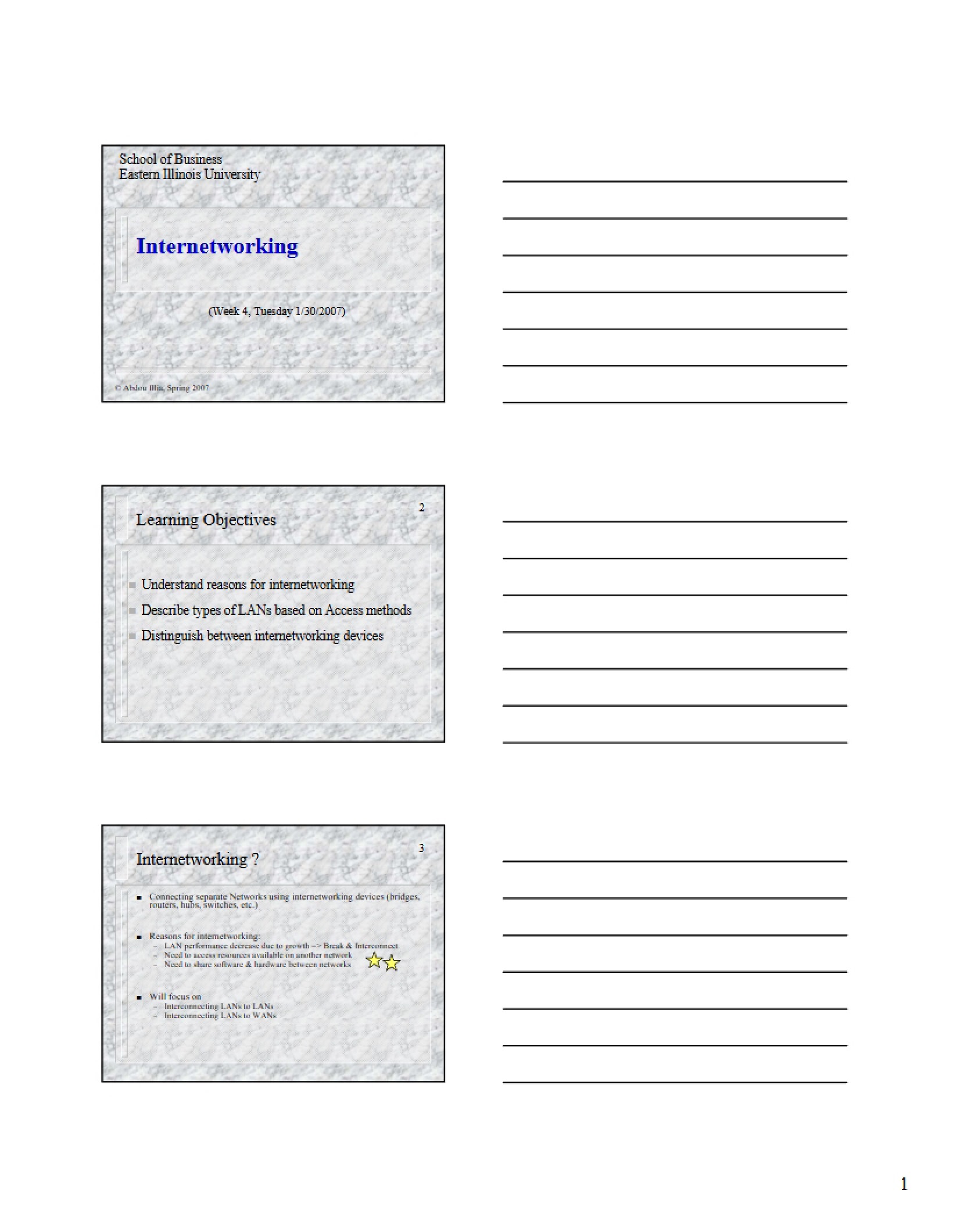 Internetworking Concepts